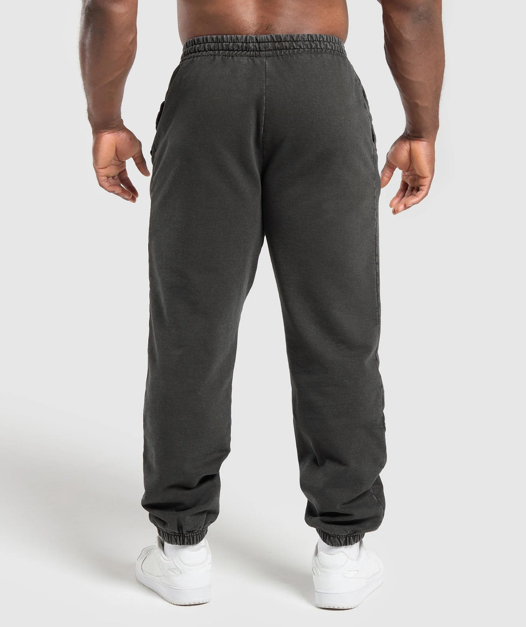 Gymshark Distressed Graphic Joggers - Black Acid Wash - Image 11