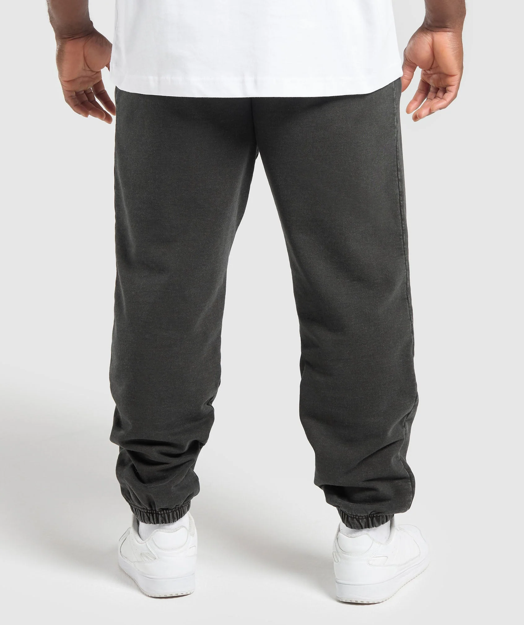 Gymshark Distressed Graphic Joggers - Black Acid Wash - Image 7