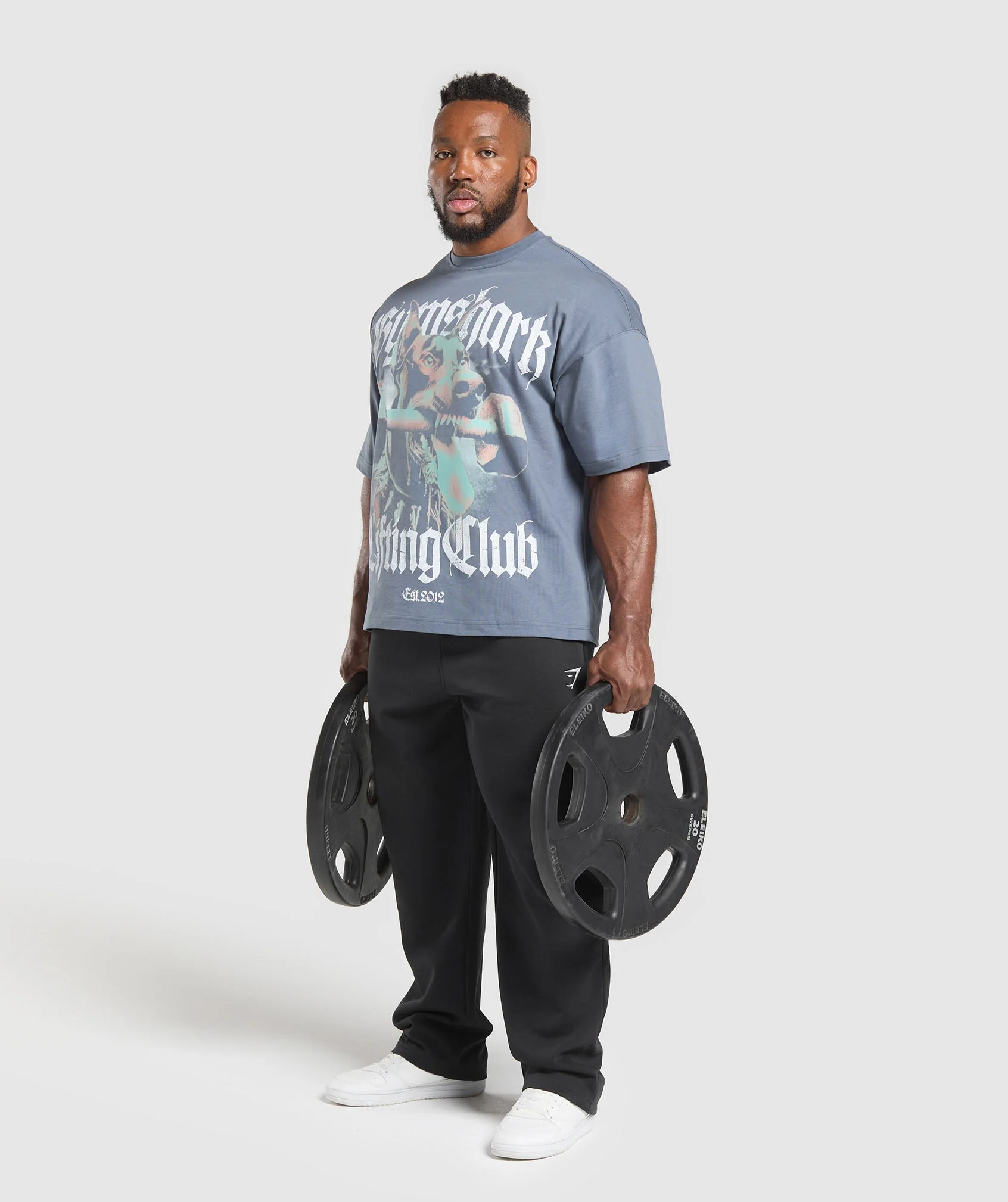 Gymshark Doberman Graphic T-Shirt - Iron Blue - Image 4