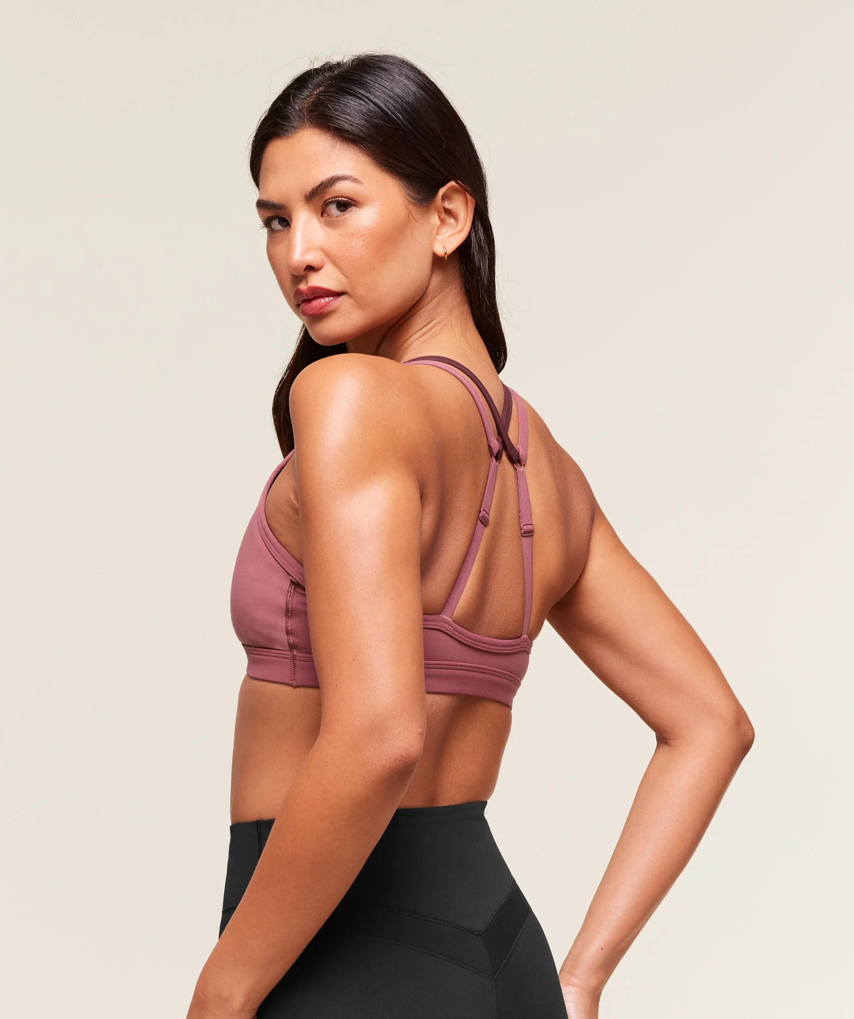 Gymshark Double Up Sports Bra - Reset Pink/Rich Maroon - Image 2