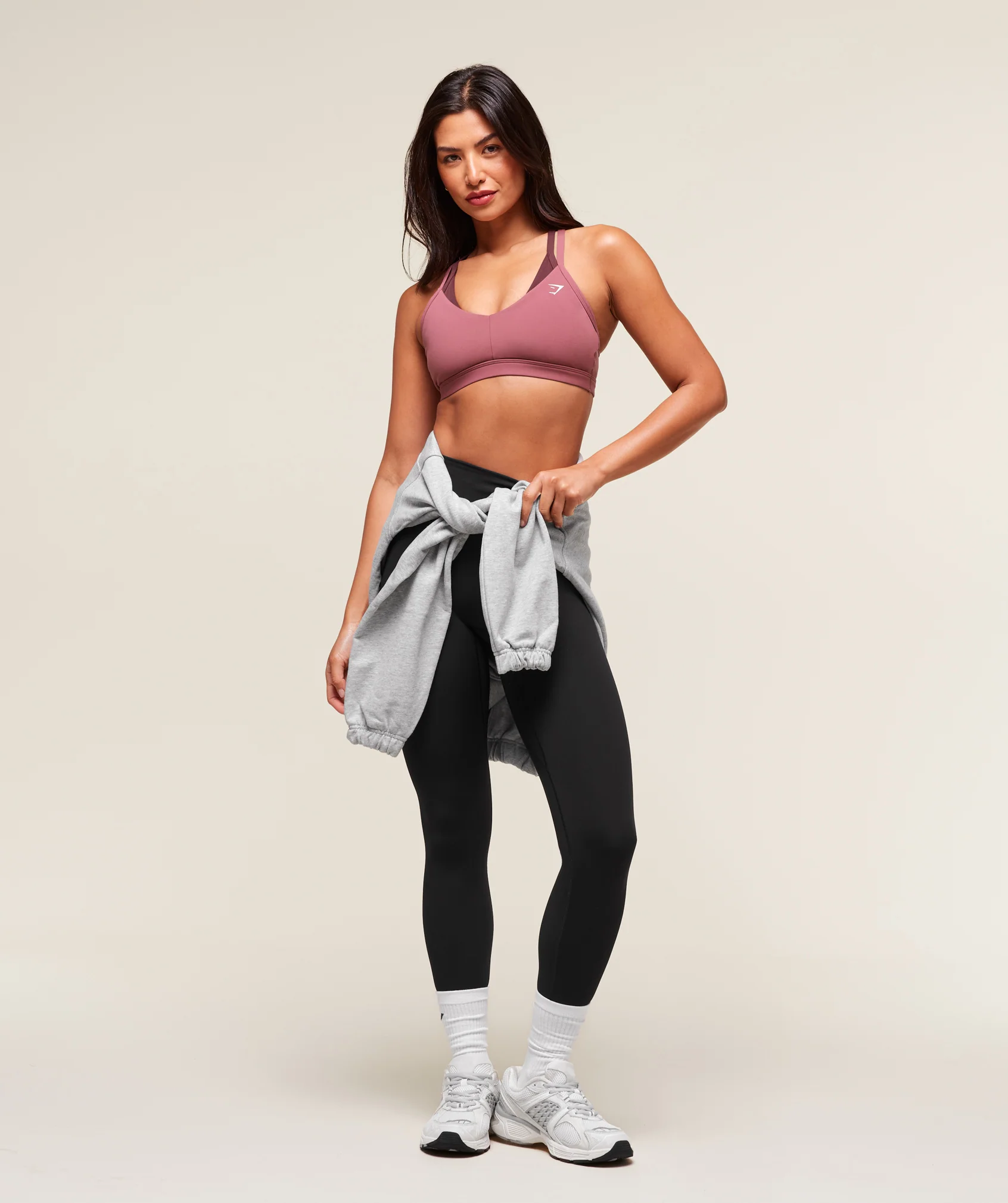Gymshark Double Up Sports Bra - Reset Pink/Rich Maroon - Image 6