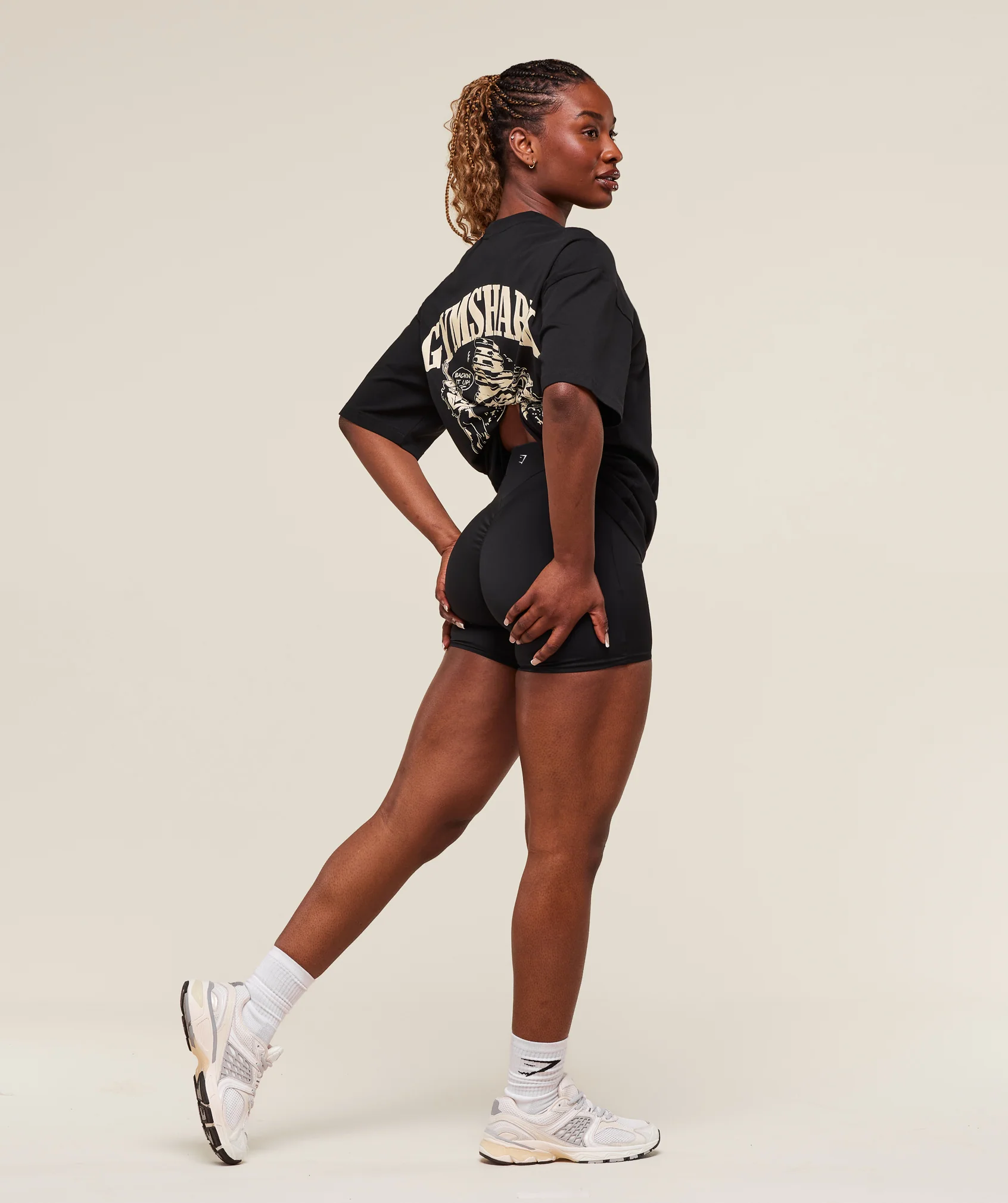 Gymshark Dump Truck Graphic Oversized T-Shirt - Black - Image 3