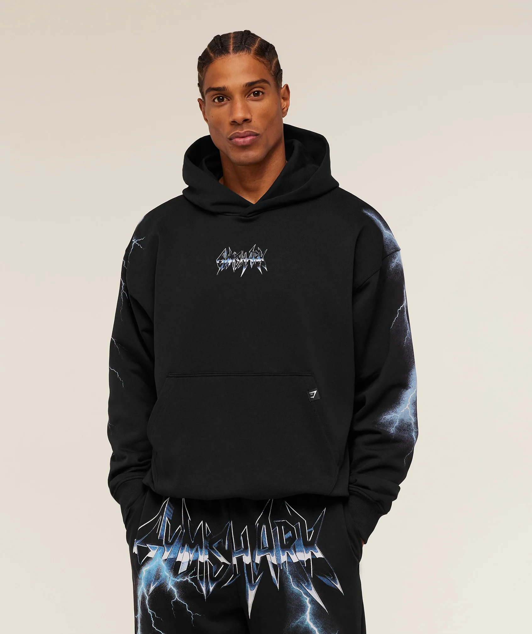 Gymshark Eagle Band Style Graphic Hoodie - GS Black - Image 2