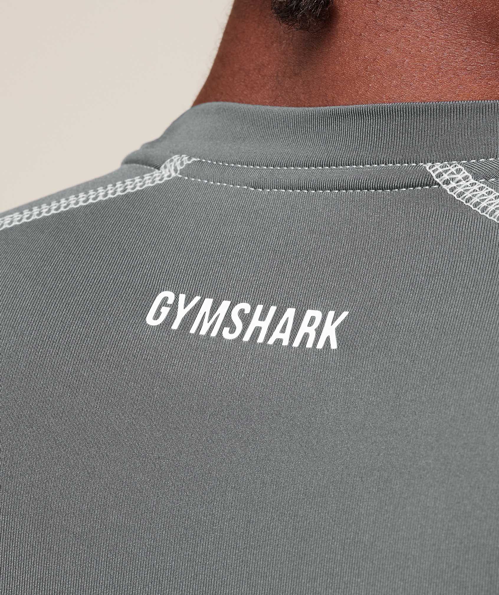 Gymshark Element Baselayer Long Sleeve T-Shirt - Pitch Grey/White - Image 6