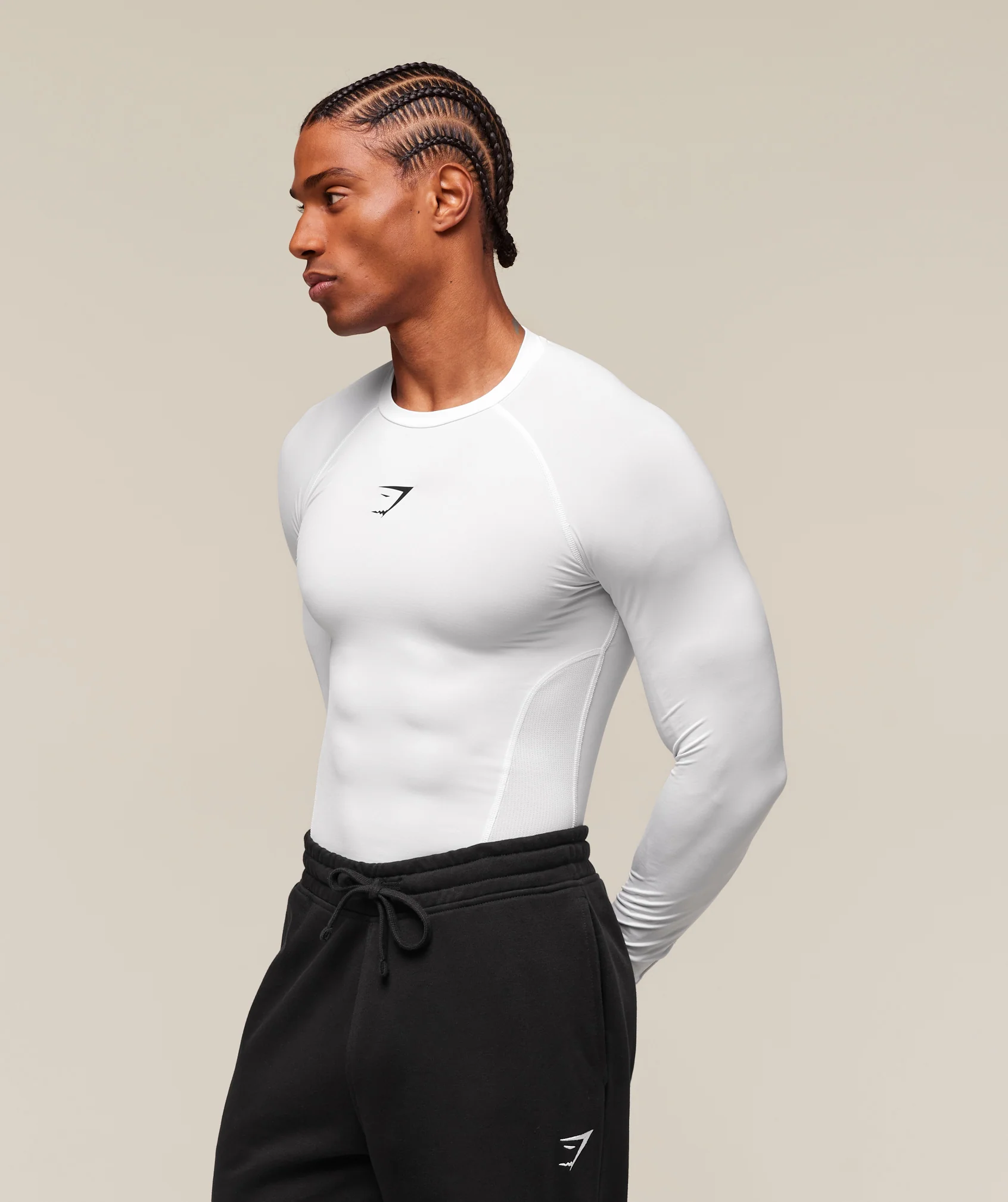 Gymshark Element Baselayer Long Sleeve T-Shirt - White - Image 4