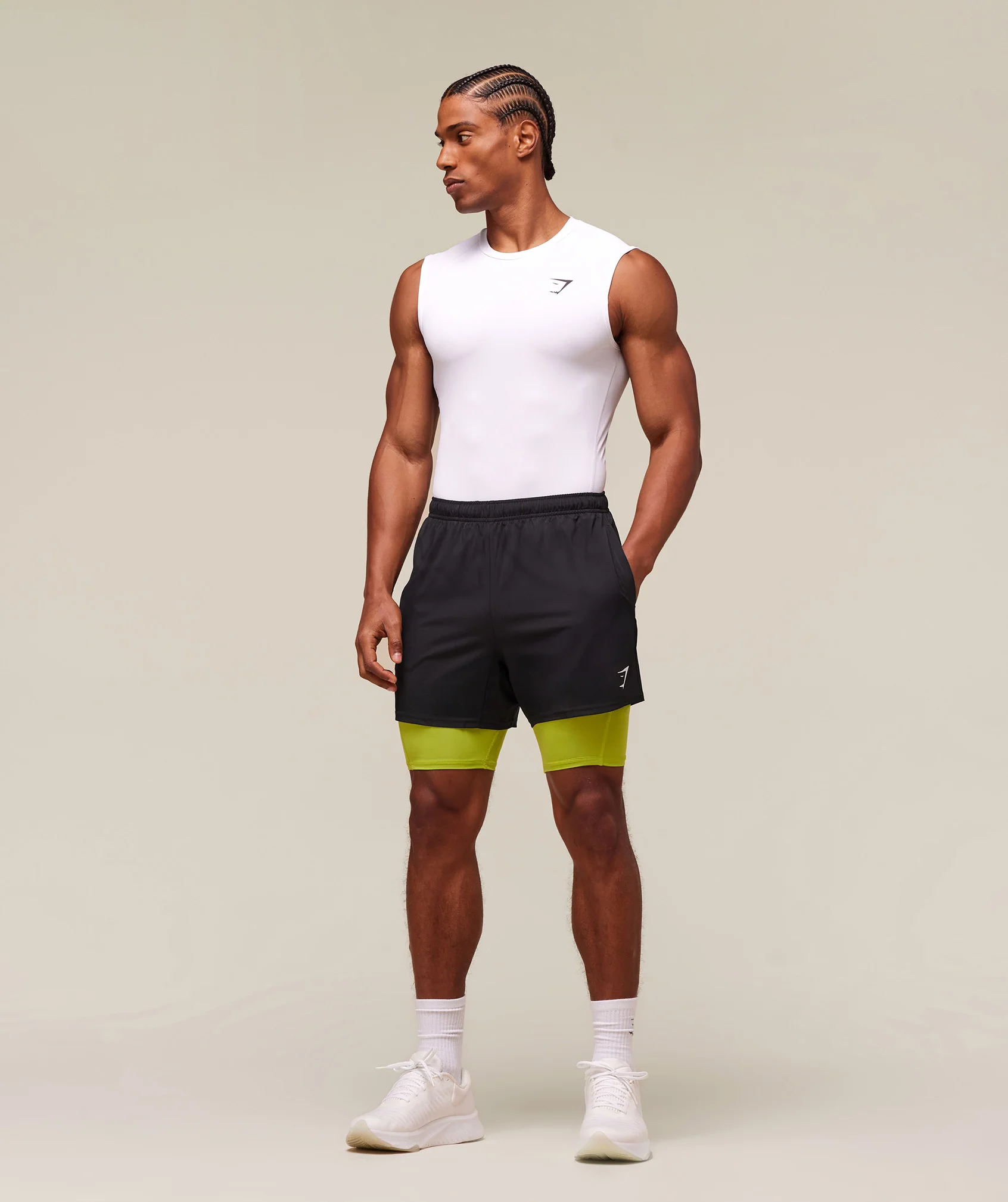 Gymshark Element Baselayer Half Tight - Zest Green - Image 5