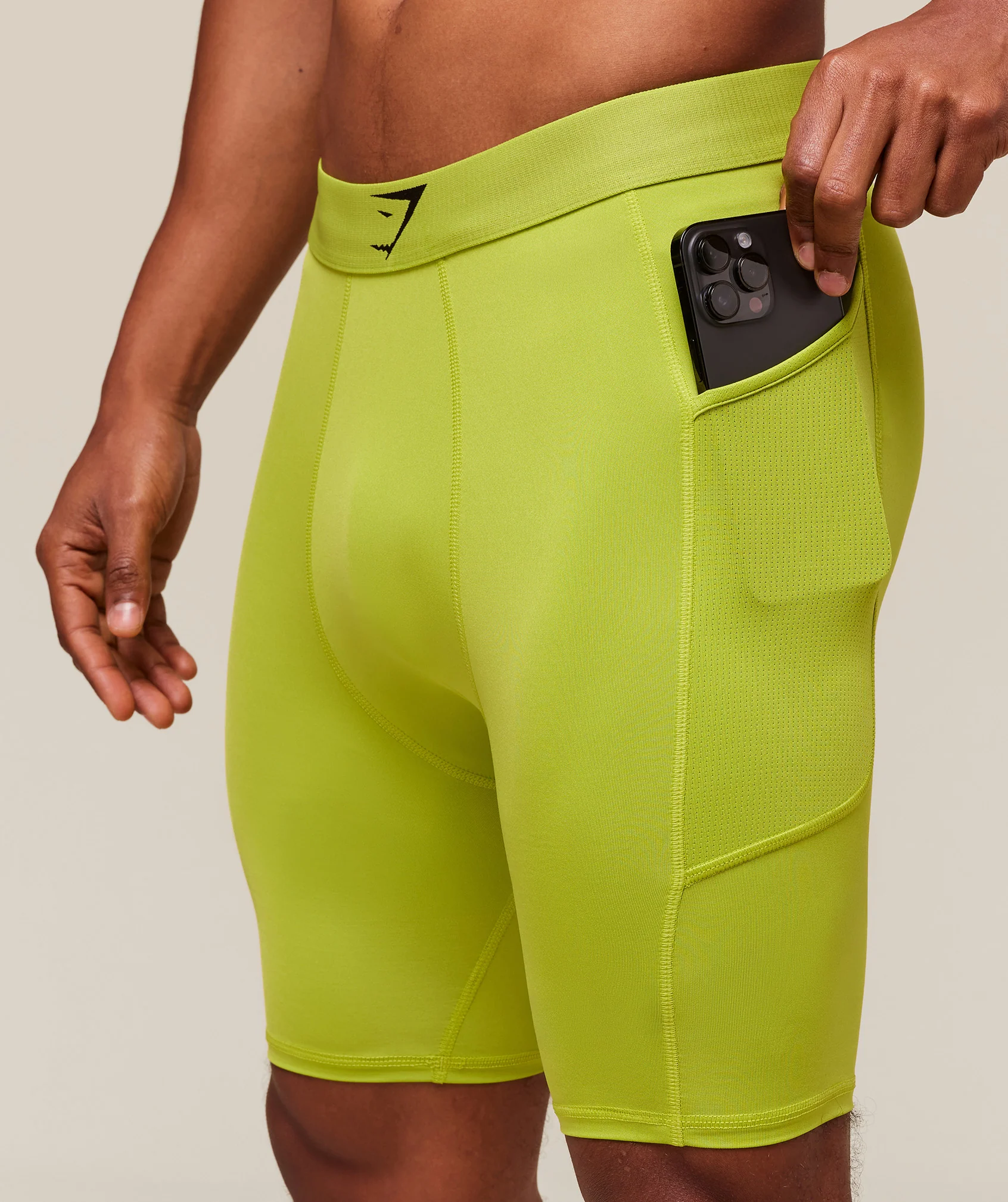 Gymshark Element Baselayer Half Tight - Zest Green - Image 6