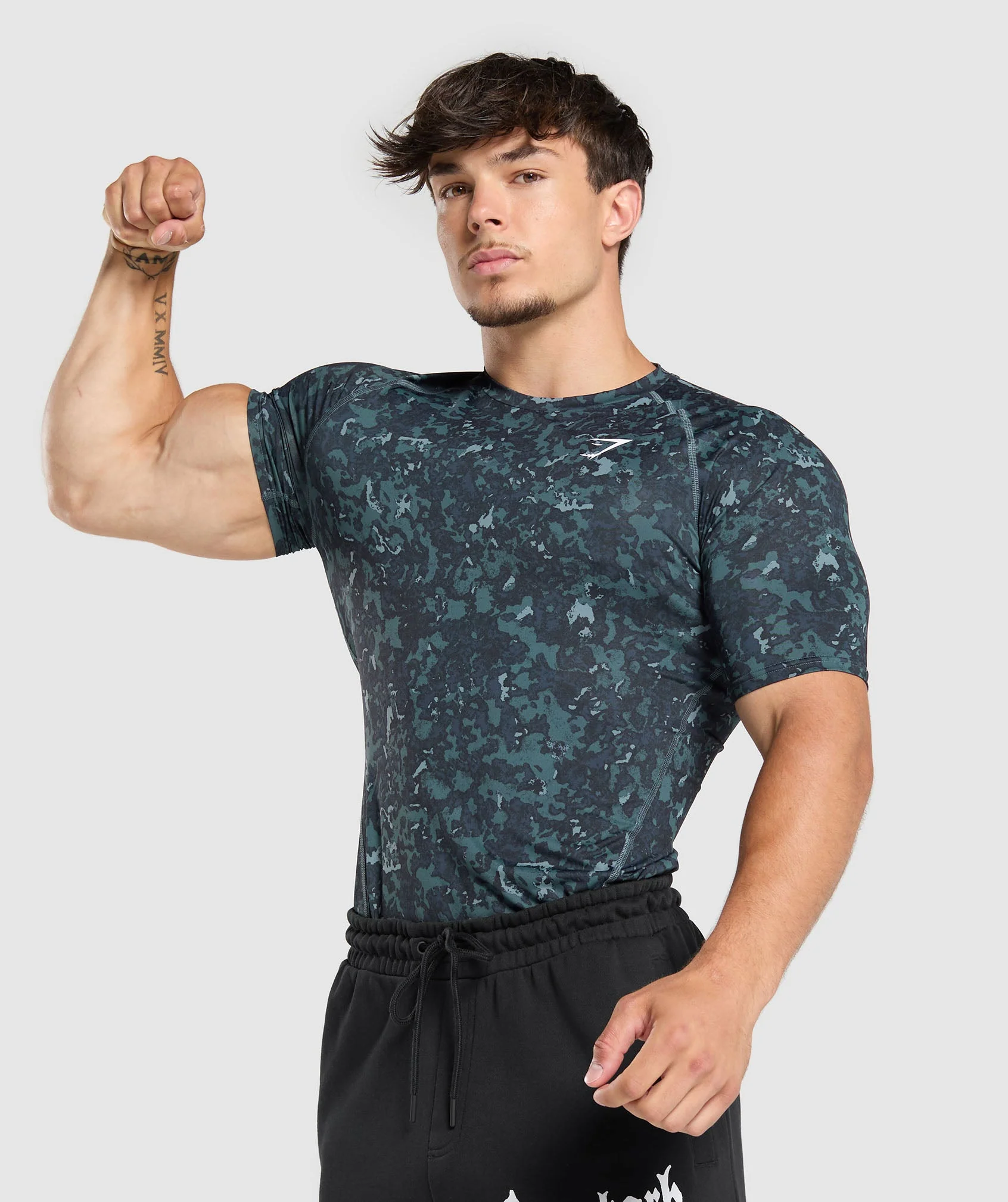 Gymshark Element Baselayer T-Shirt - Titanium Blue - Image 2