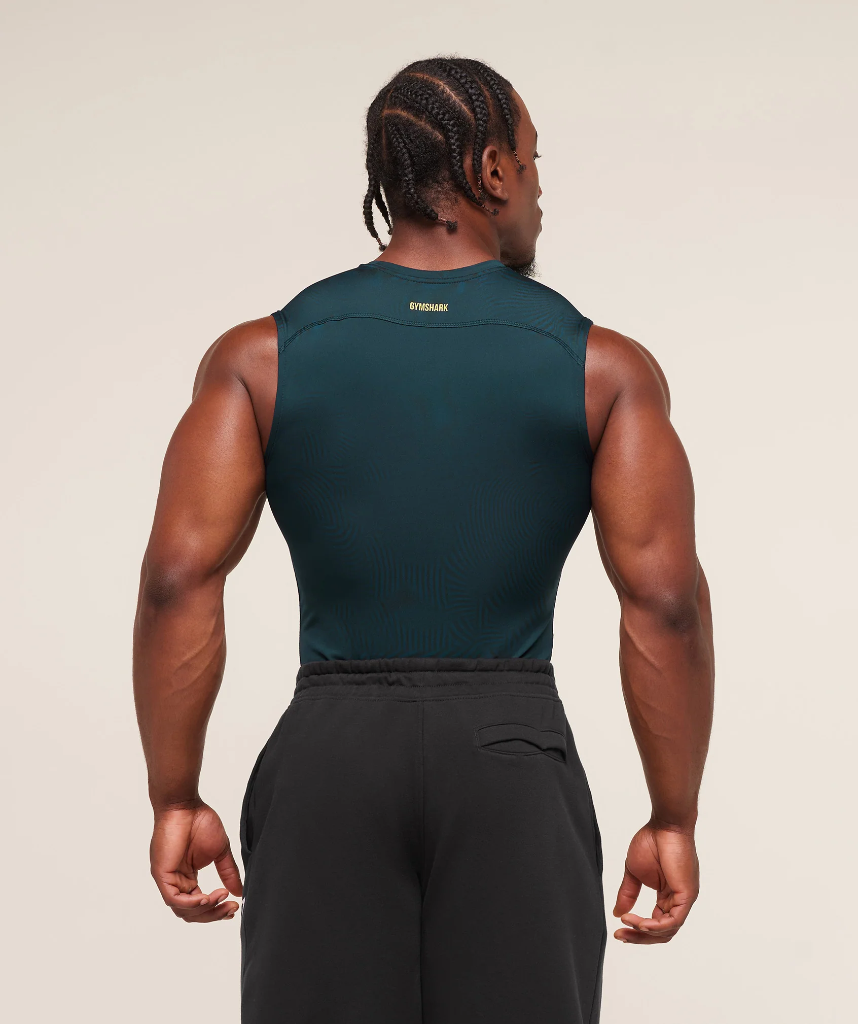 Gymshark Element Tank - Deep Petrol Blue/Sorbet Yellow - Image 2