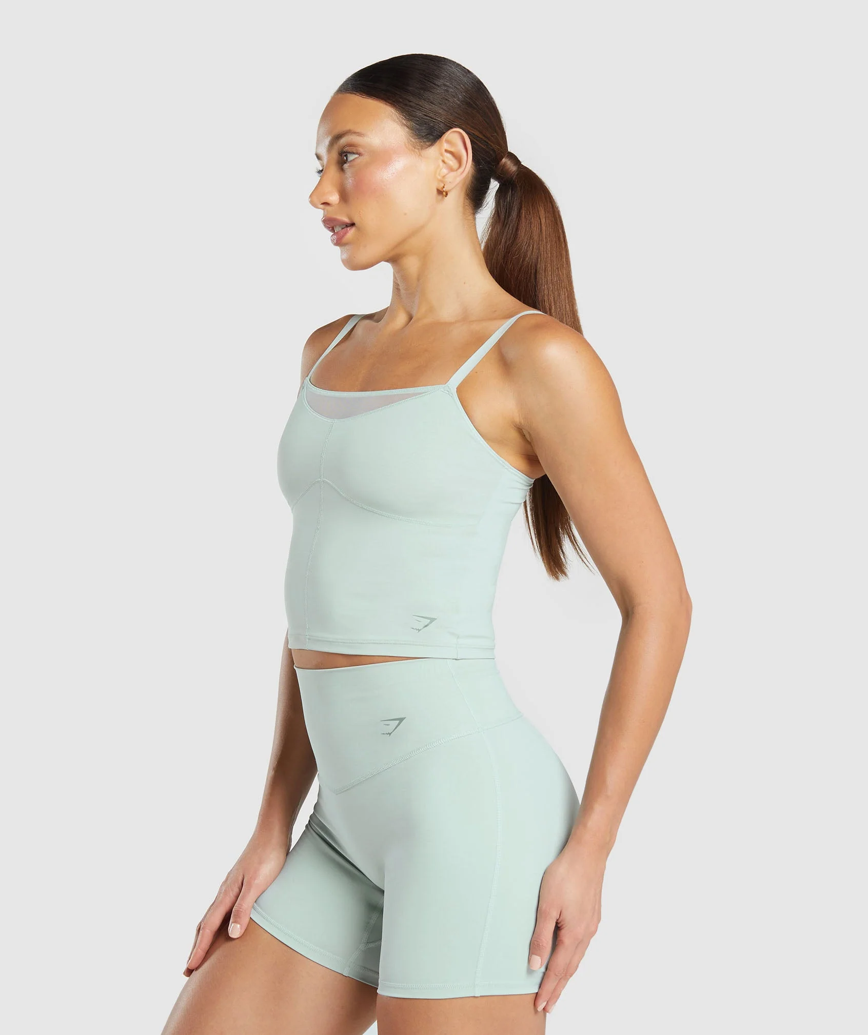 Gymshark Elevate Mesh Tank With Shelf - Morning Blue - Image 3