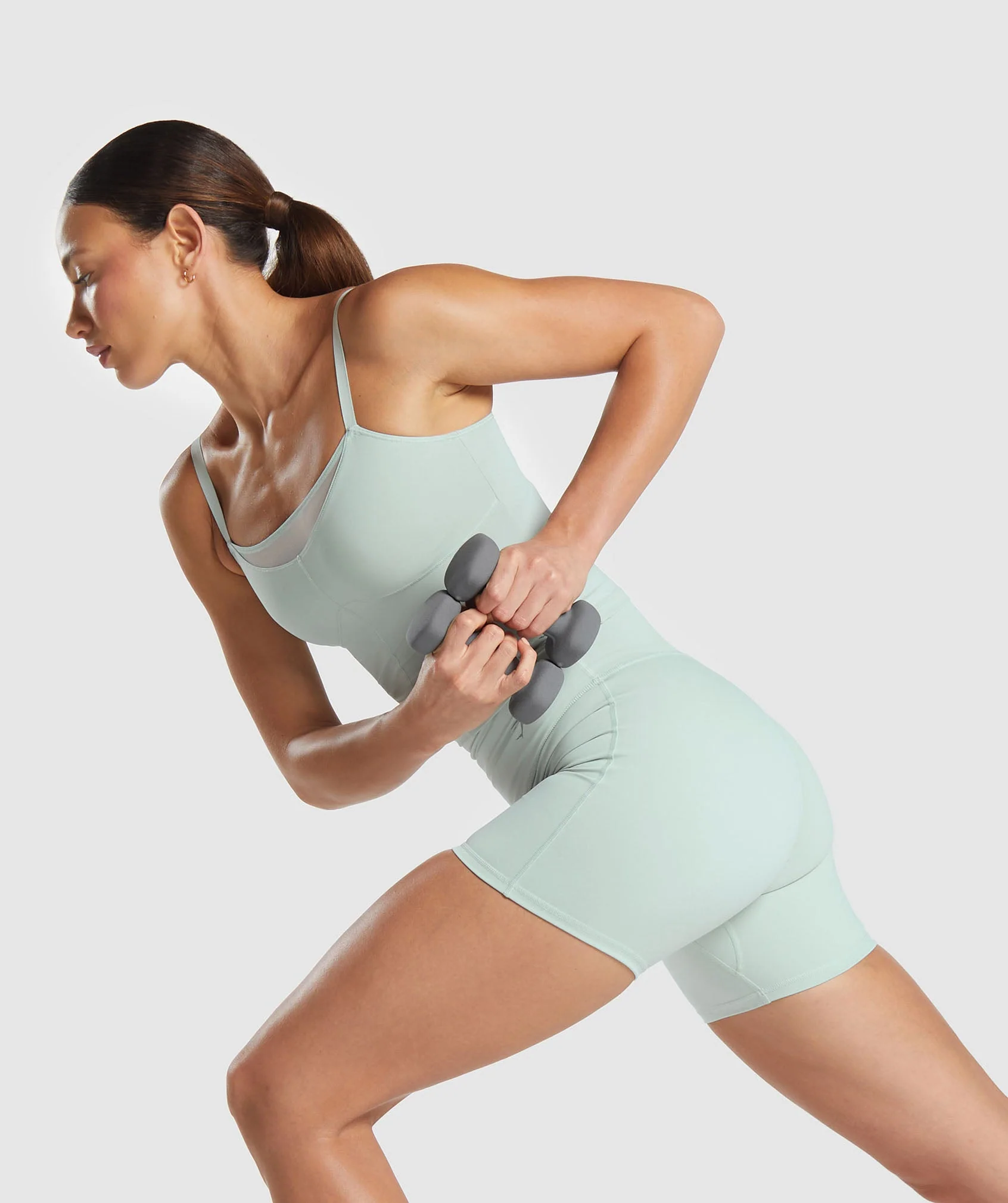 Gymshark Elevate Mesh Tank With Shelf - Morning Blue - Image 4
