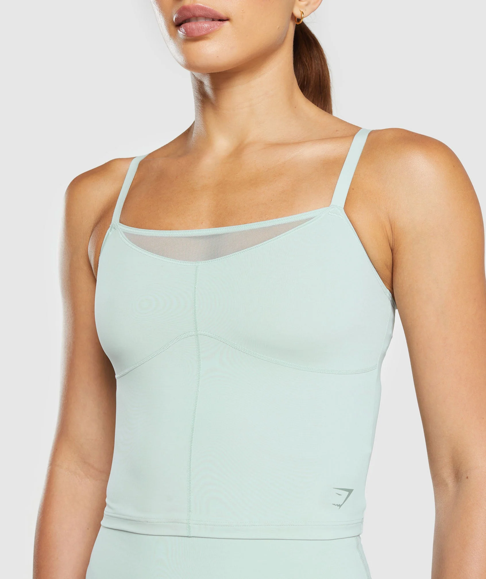 Gymshark Elevate Mesh Tank With Shelf - Morning Blue - Image 6