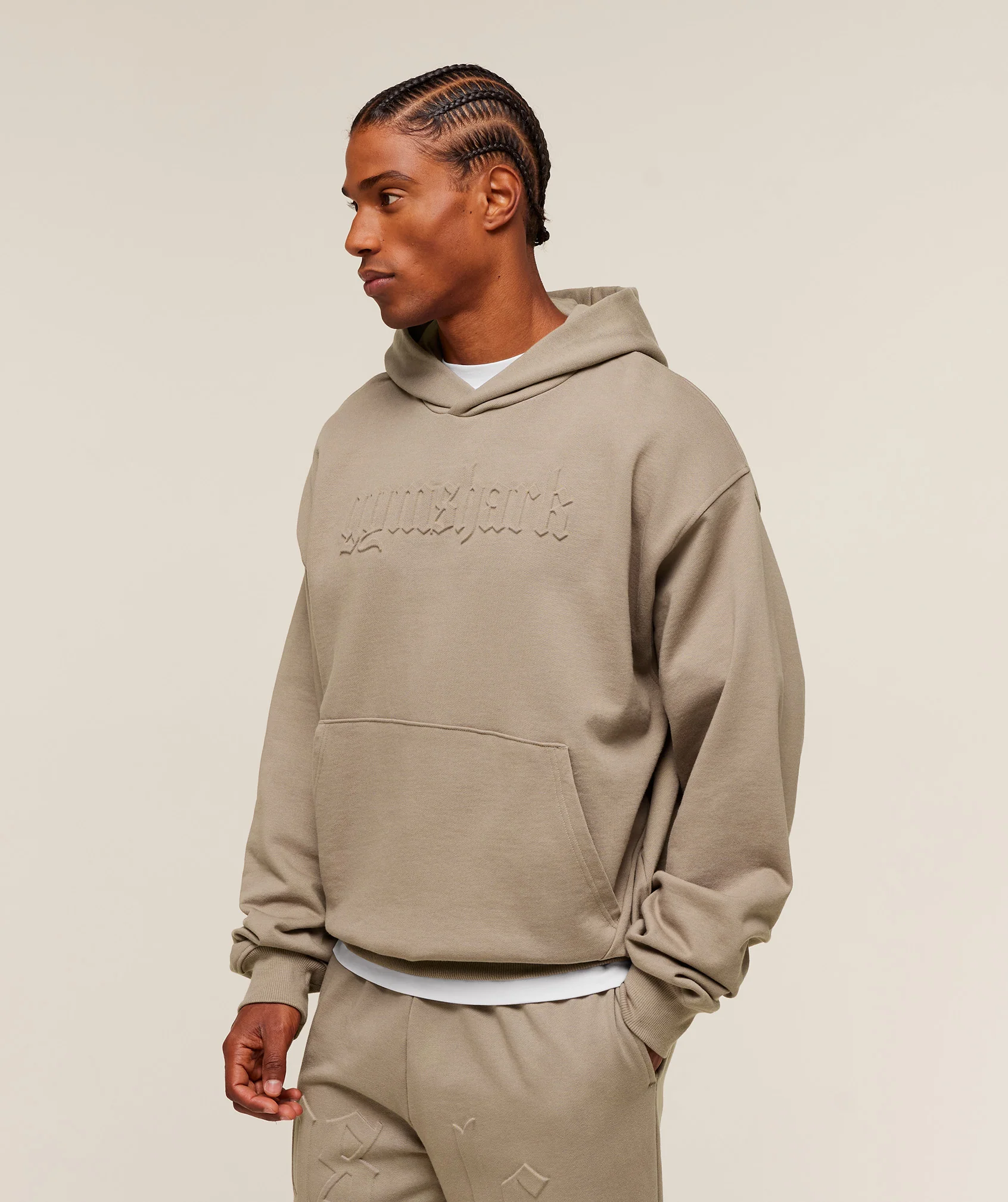 Gymshark Embossed Boxy Hoodie - Lifestyle Brown - Image 3