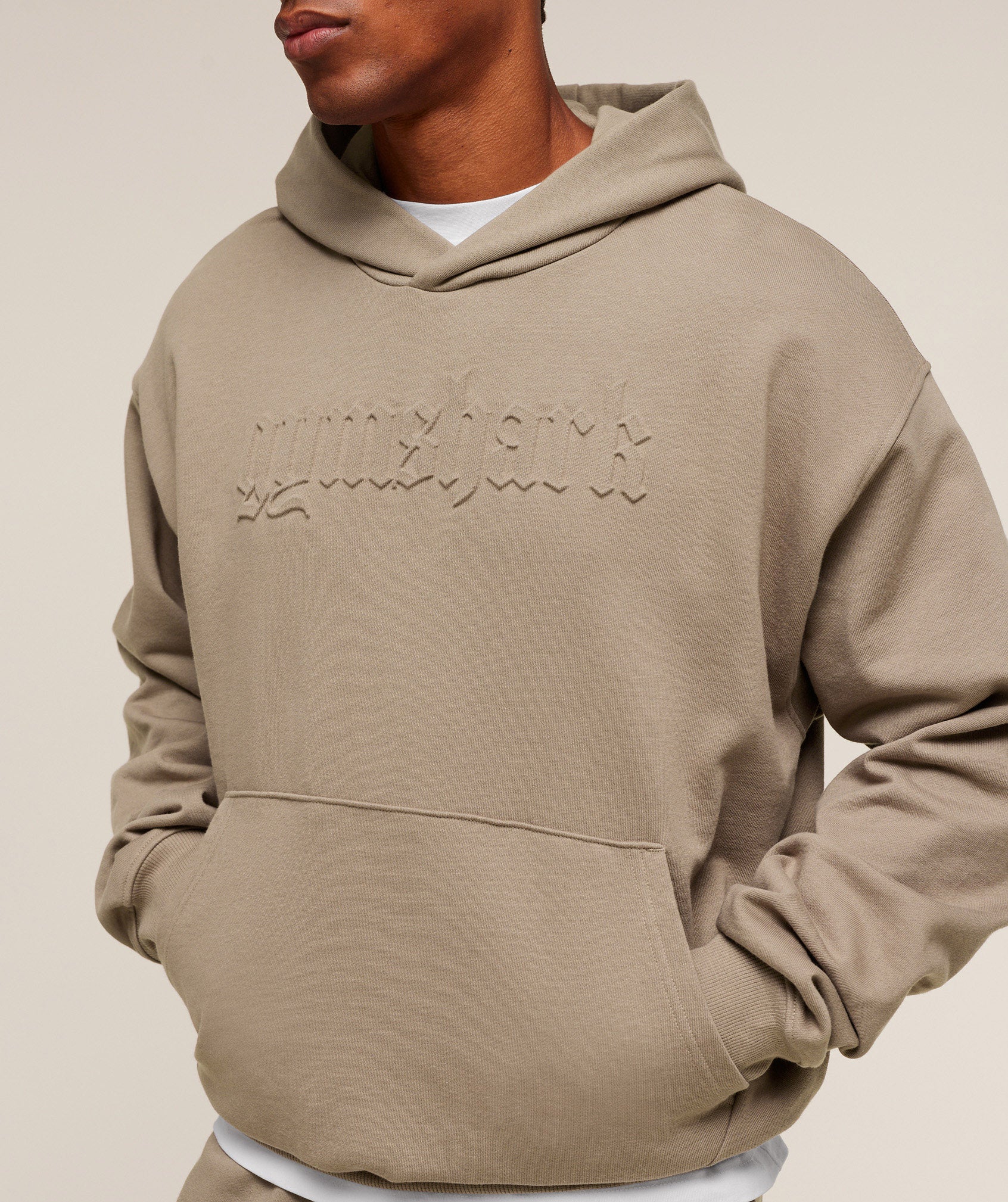 Gymshark Embossed Boxy Hoodie - Lifestyle Brown - Image 4
