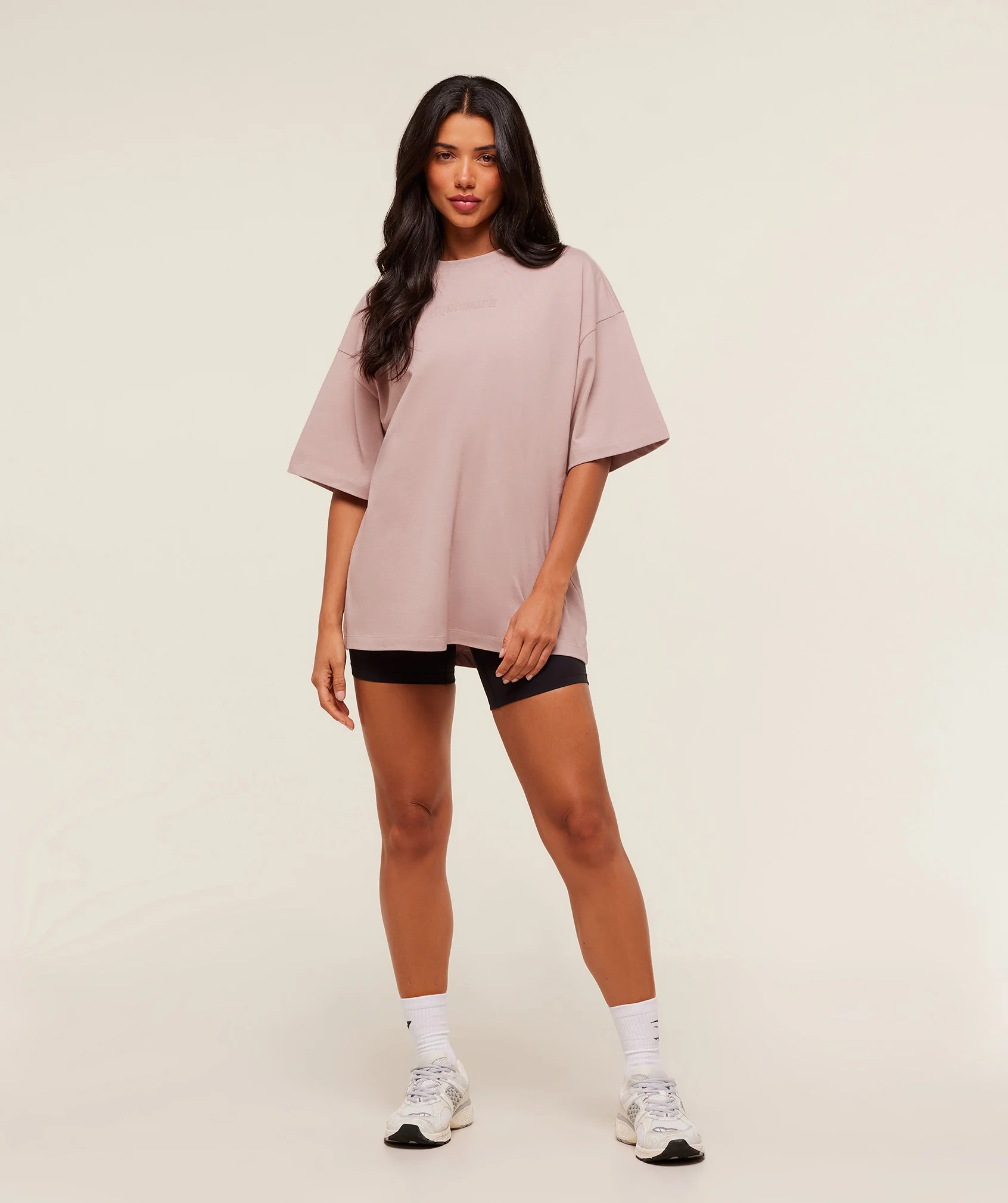 Gymshark Embossed Graphic Oversized T-Shirt - Muted Pink - Image 4
