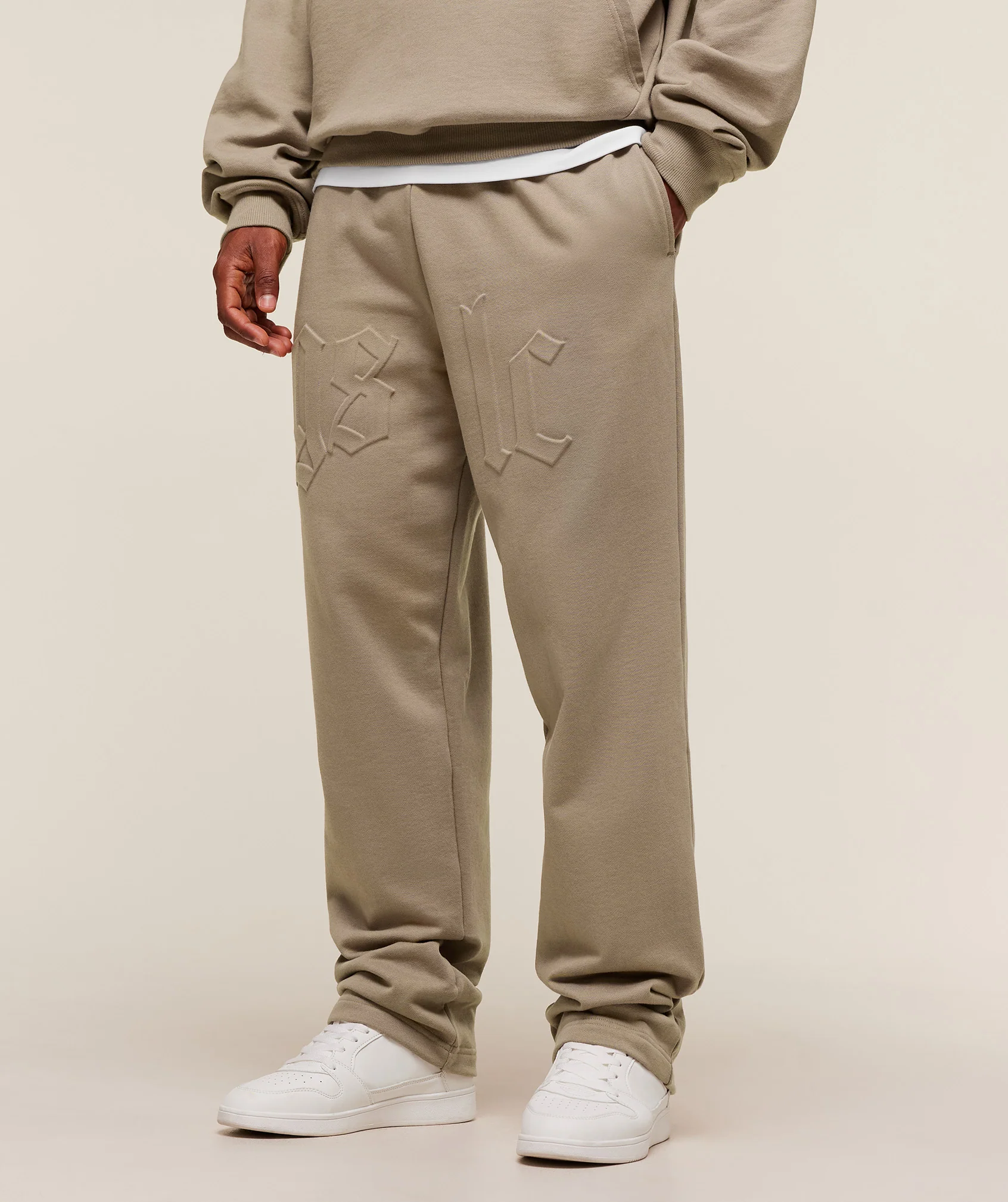 Gymshark Embossed Straight Leg Joggers - Lifestyle Brown - Image 2