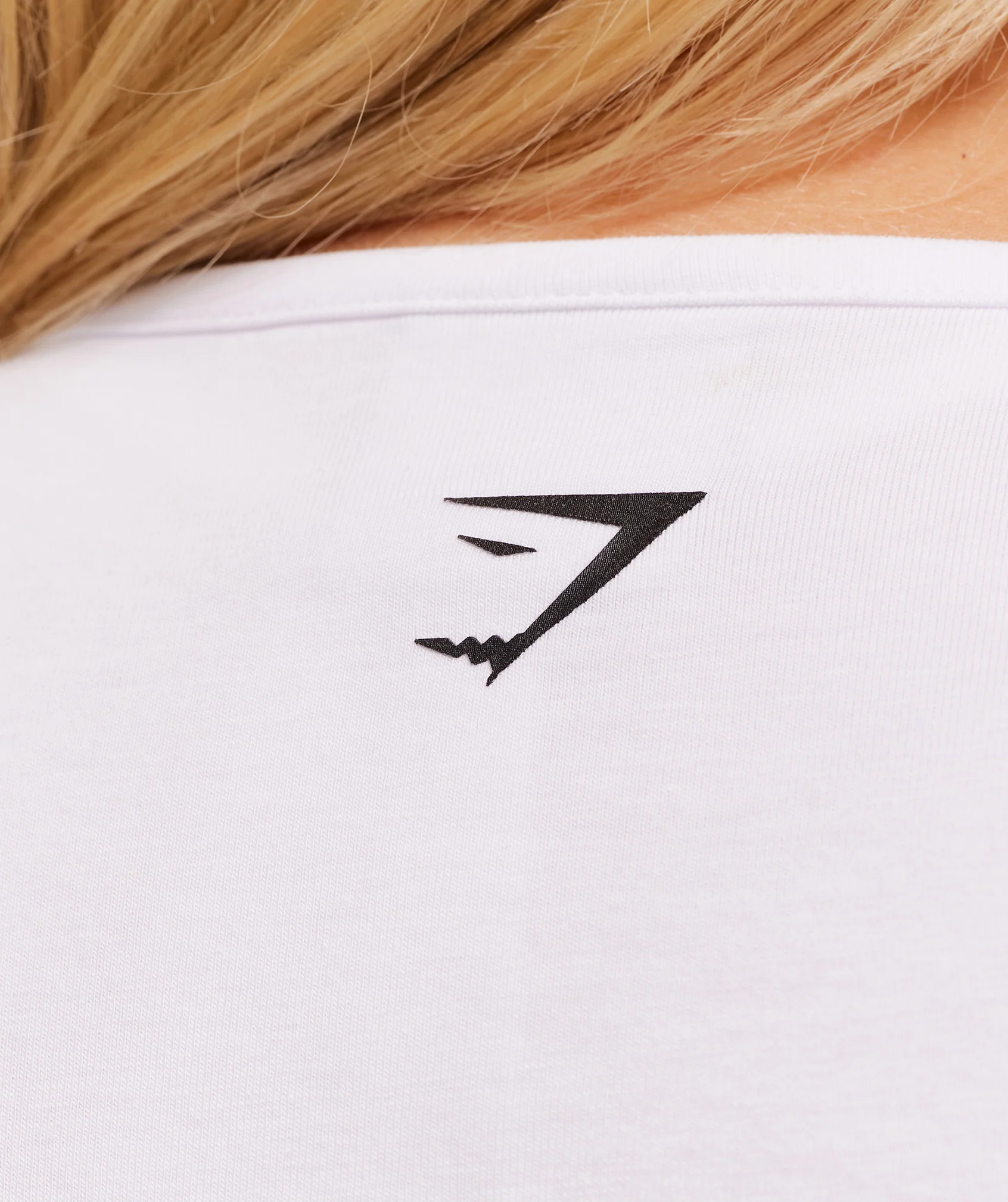 Gymshark Wordmark Logo Crop Top - White - Image 5