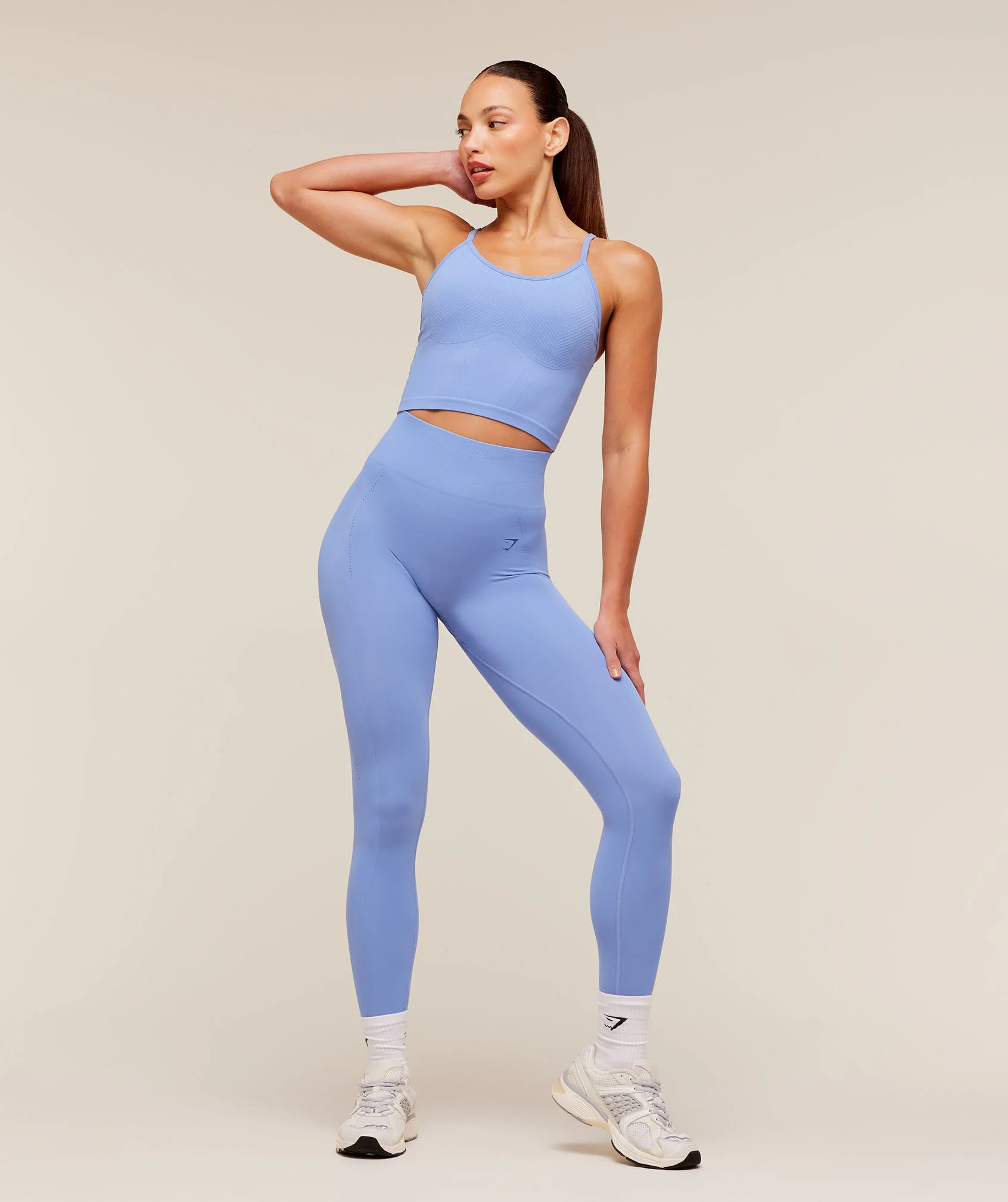 Gymshark Energise Seamless Crop Top - Steady Purple - Image 4