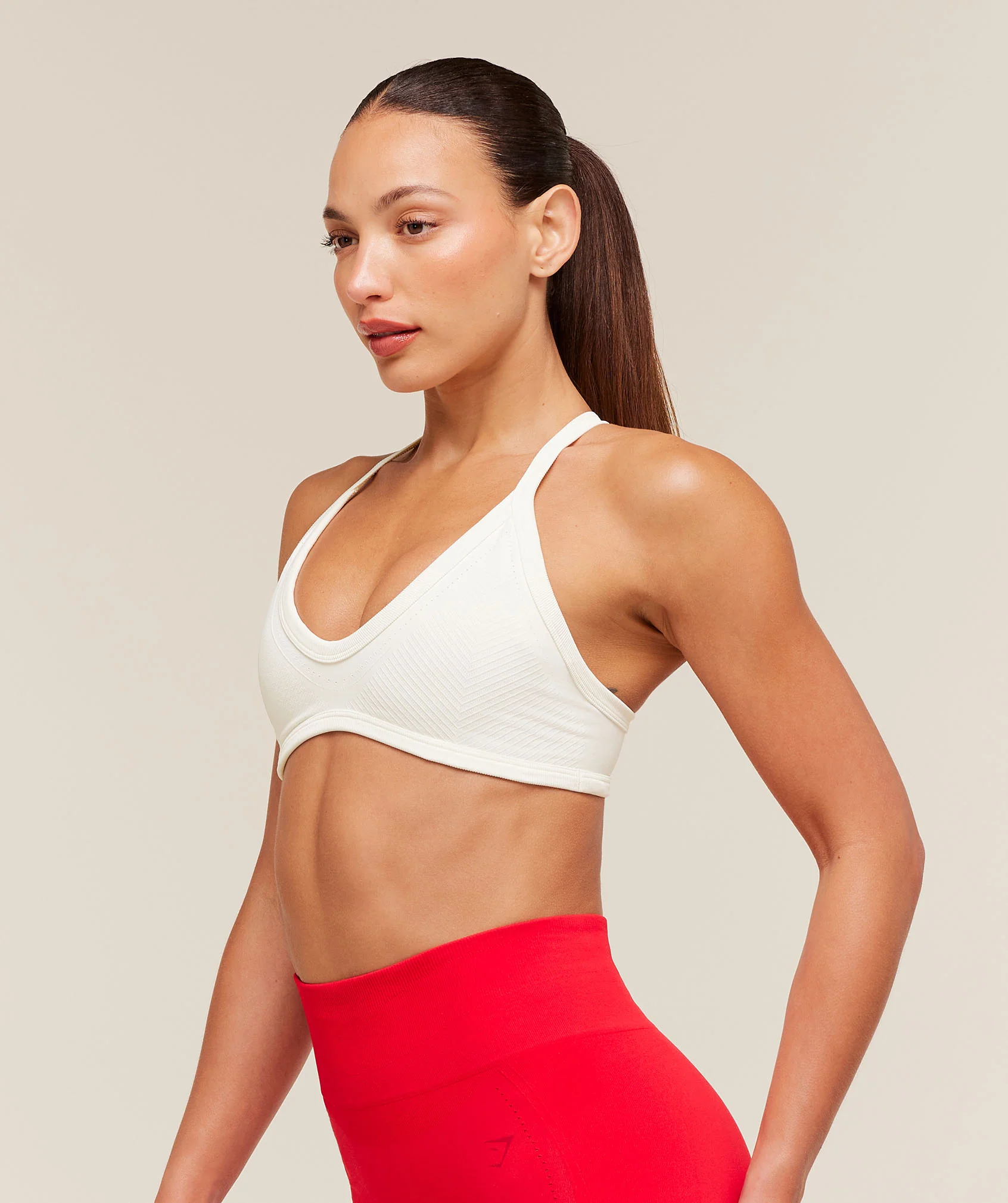 Gymshark Energise Seamless Sports Bra - Soft White - Image 3