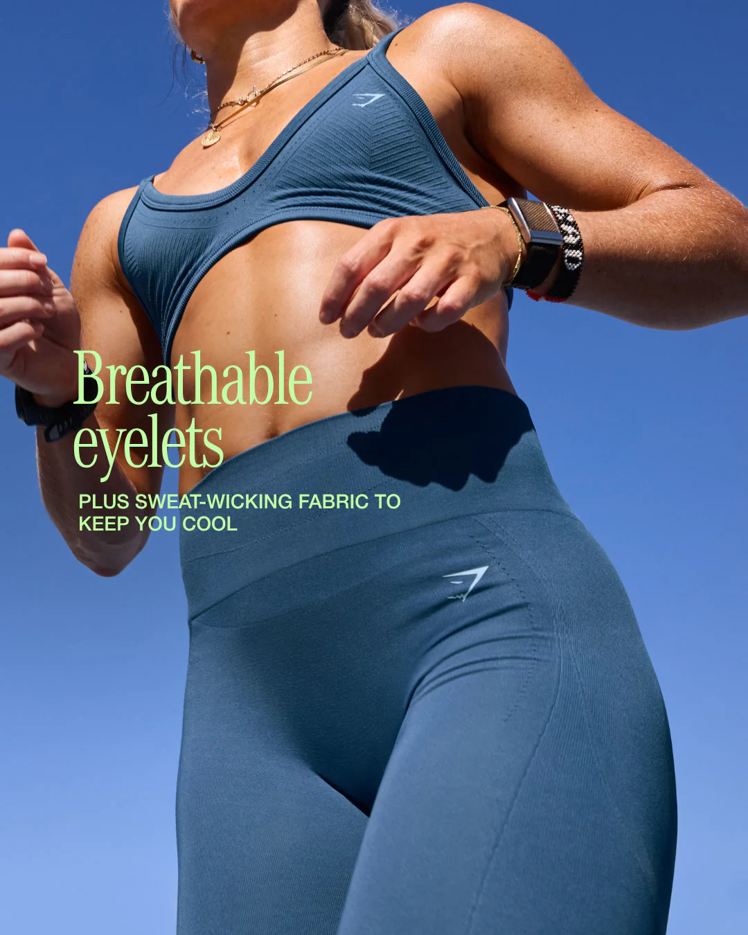 Gymshark Energise Seamless Leggings - Compound Blue - Image 2