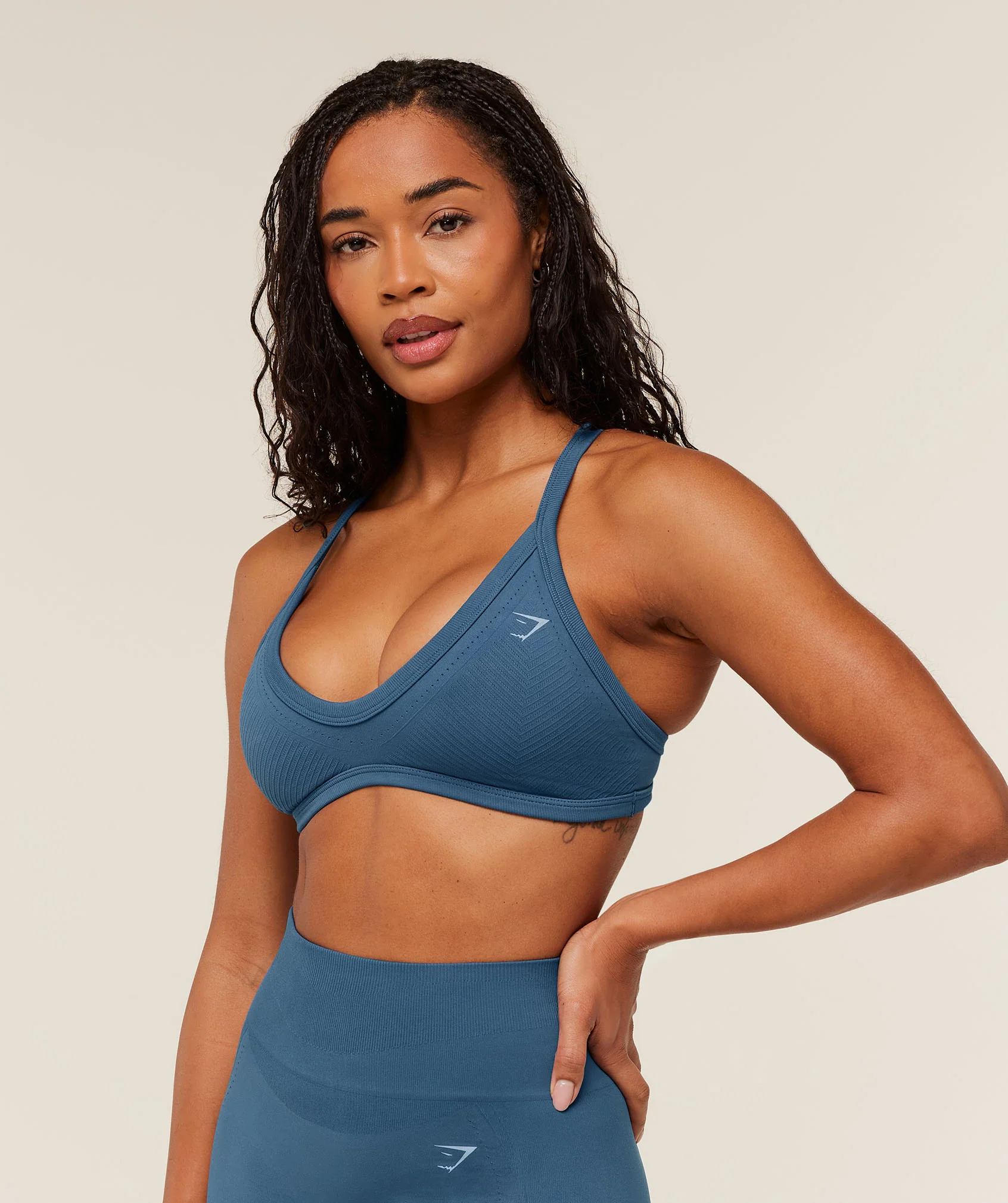 Gymshark Energise Seamless Sports Bra - Compound Blue - Image 5