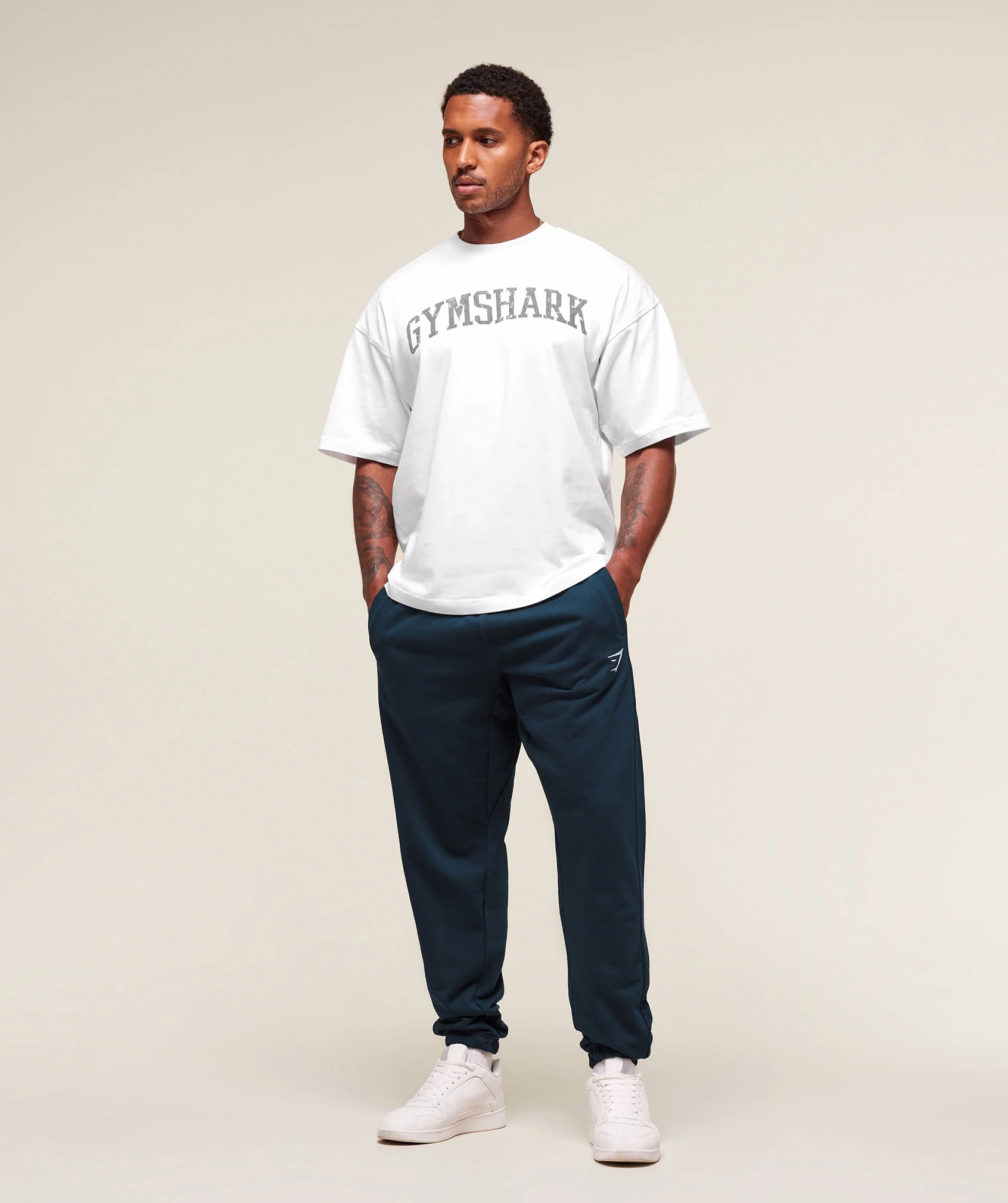 Gymshark Essential Oversized Joggers - Navy - Image 4