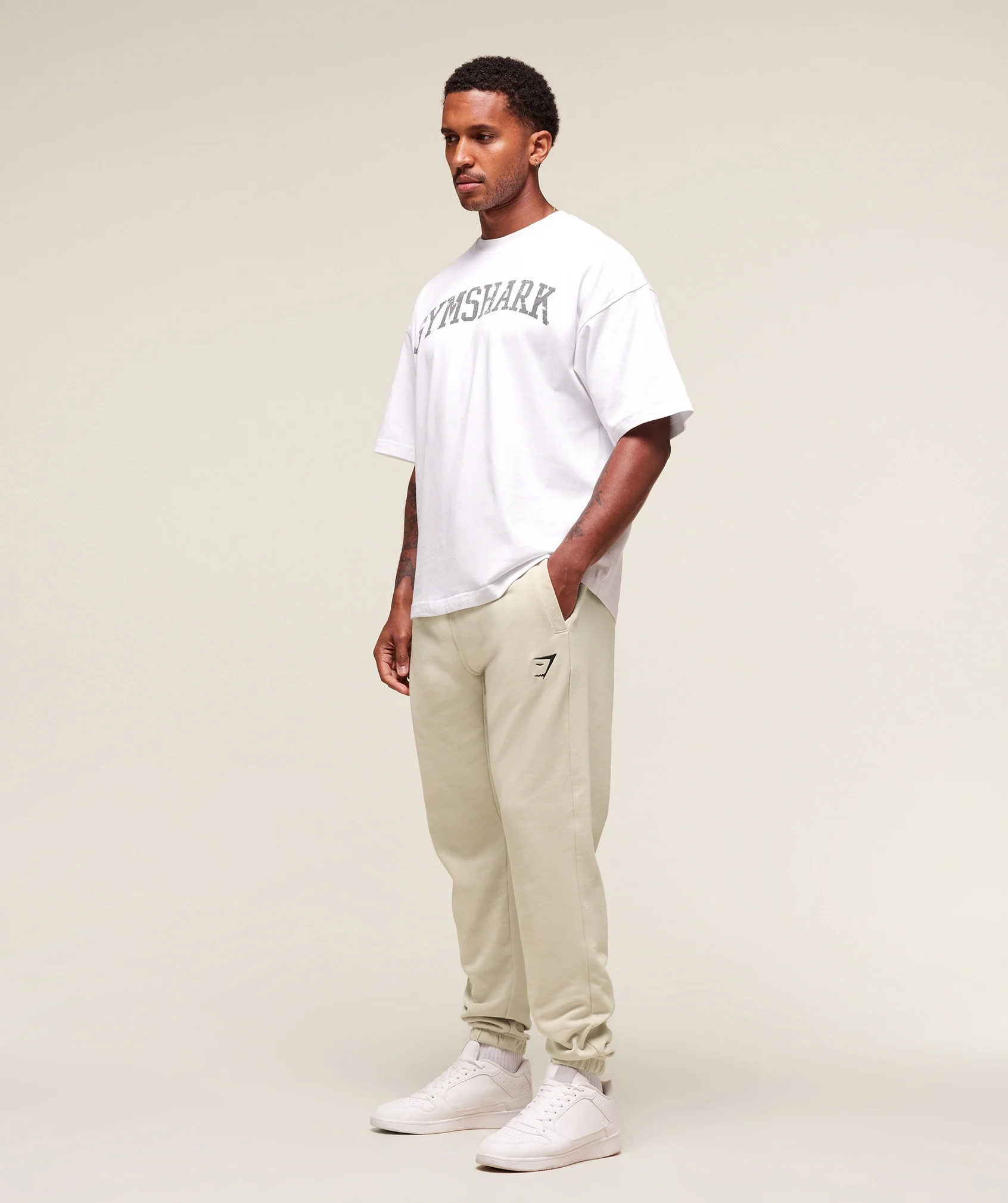 Gymshark Essential Oversized Joggers - Pebble Grey - Image 6