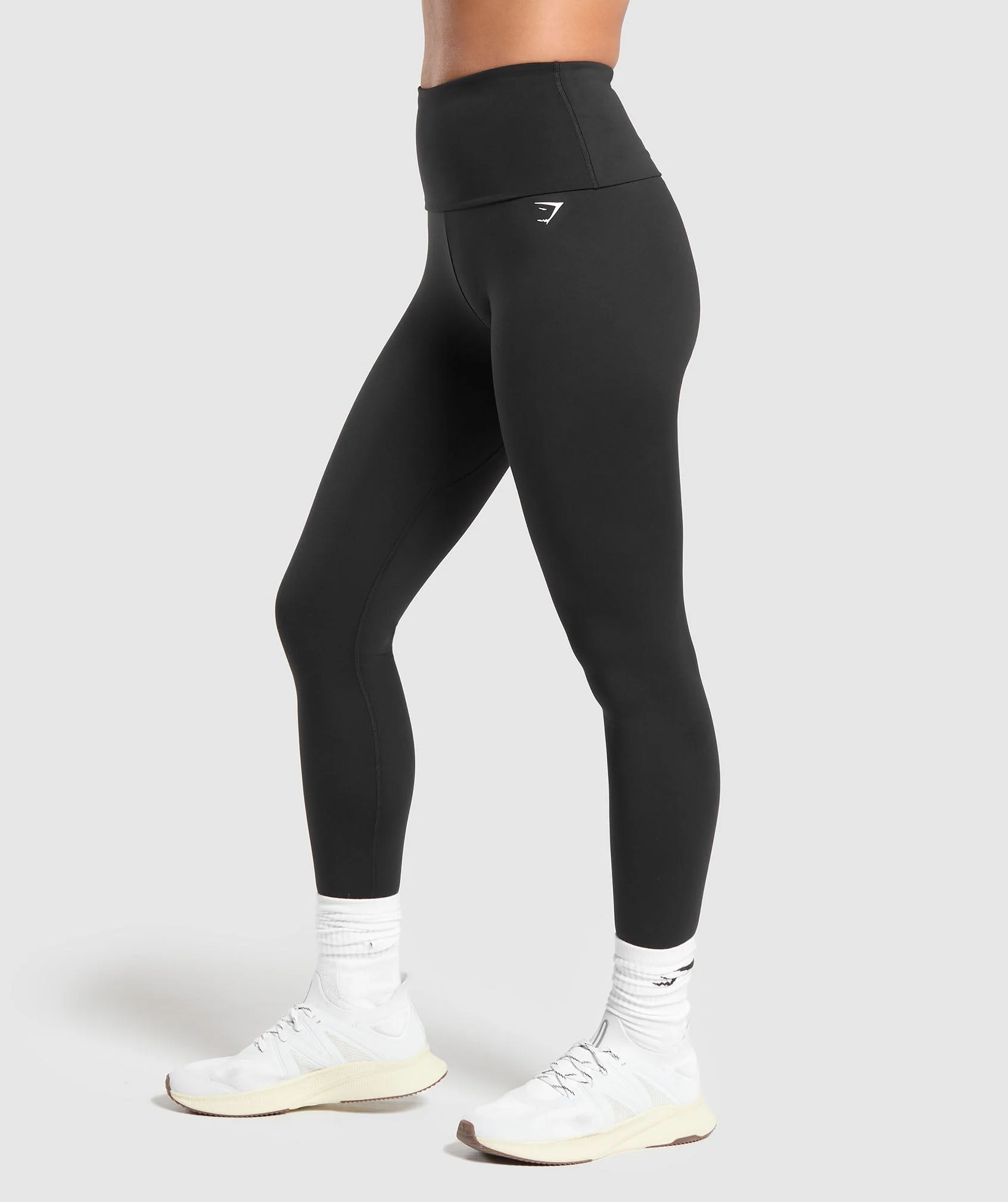 Gymshark Everyday Foldover Leggings - Black - Image 3