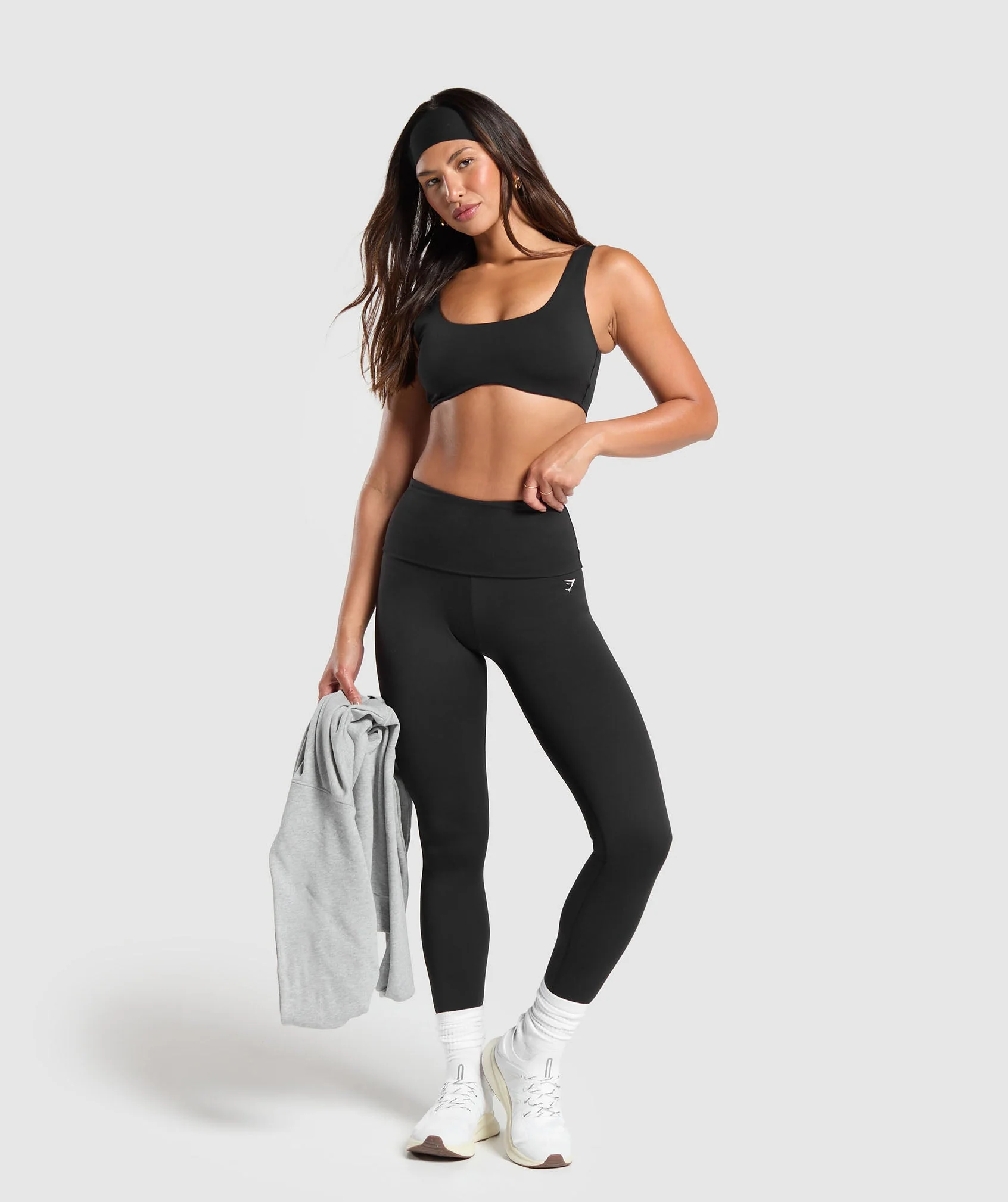 Gymshark Everyday Foldover Leggings - Black - Image 4