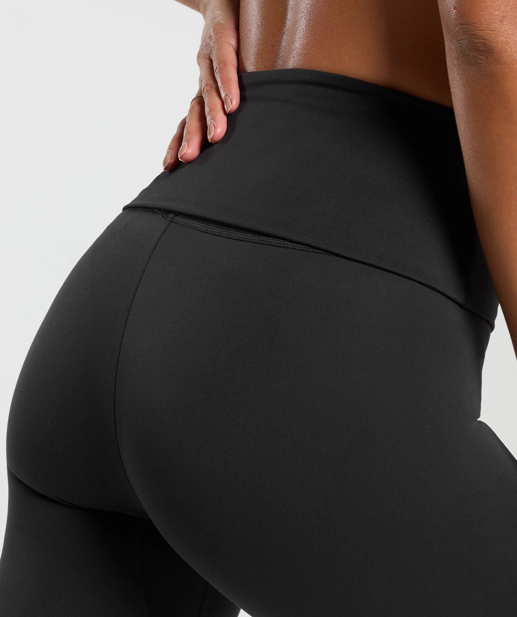 Gymshark Everyday Foldover Leggings - Black - Image 5