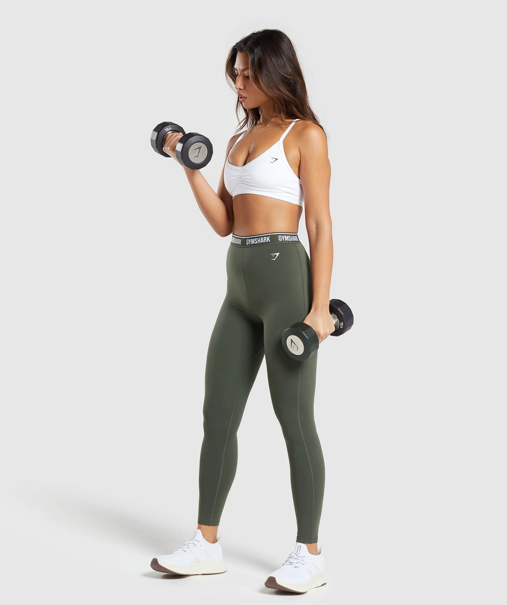 Gymshark Everyday Gymshark Waistband Leggings - Strength Green - Image 4