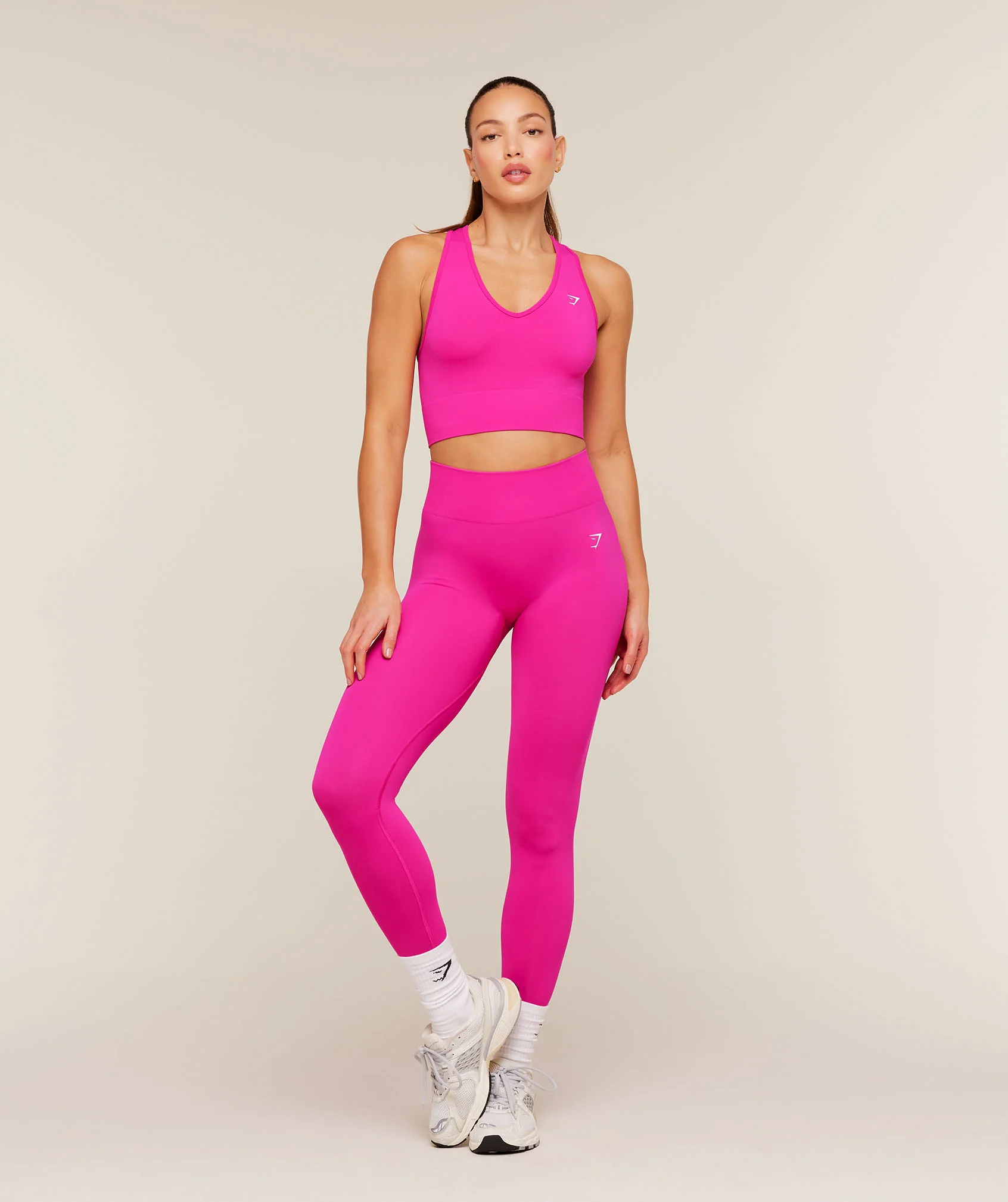 Gymshark Everyday Seamless Crop Tank - Super-Set Pink - Image 5