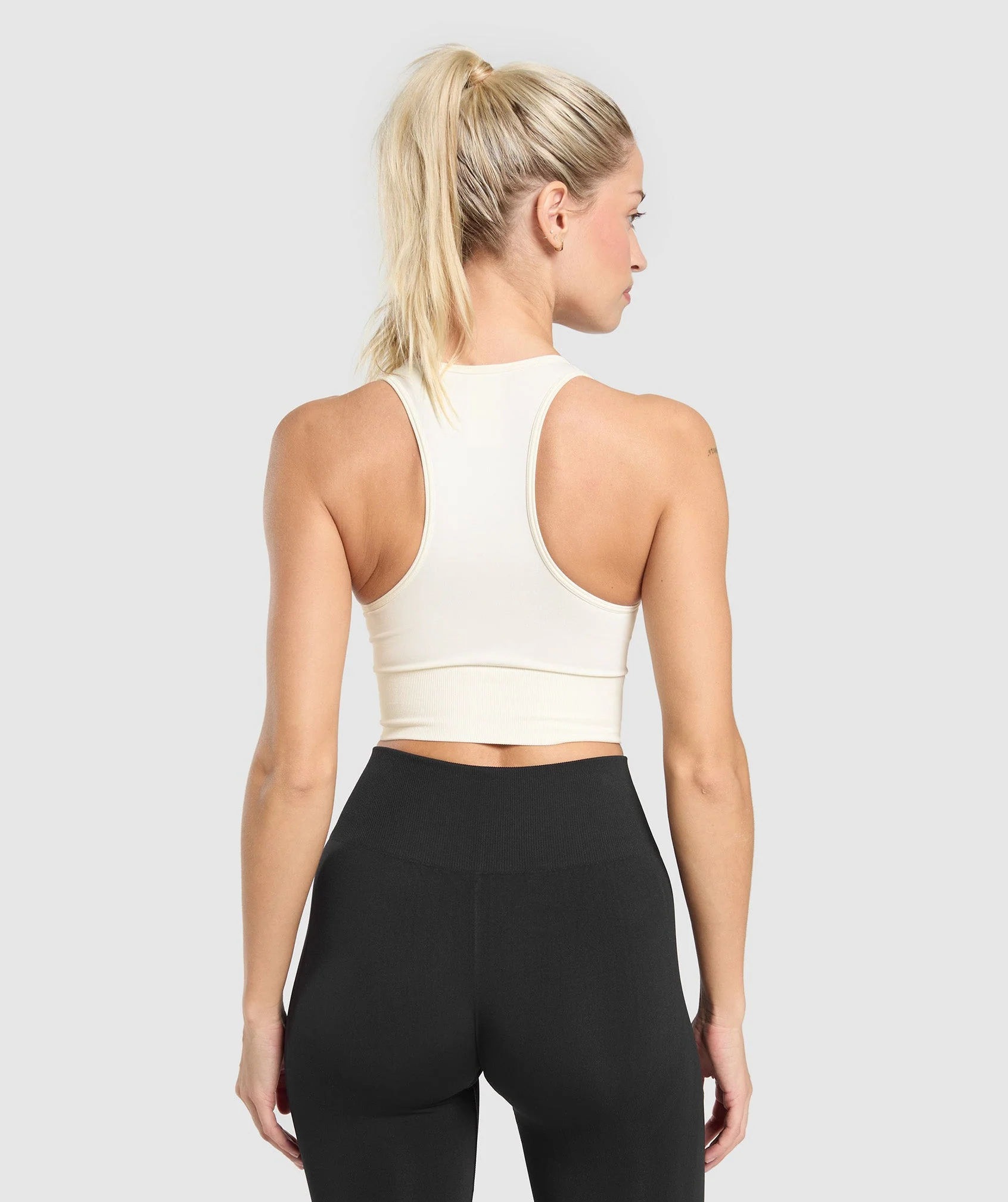 Gymshark Everyday Seamless Crop Tank - Soft White - Image 2
