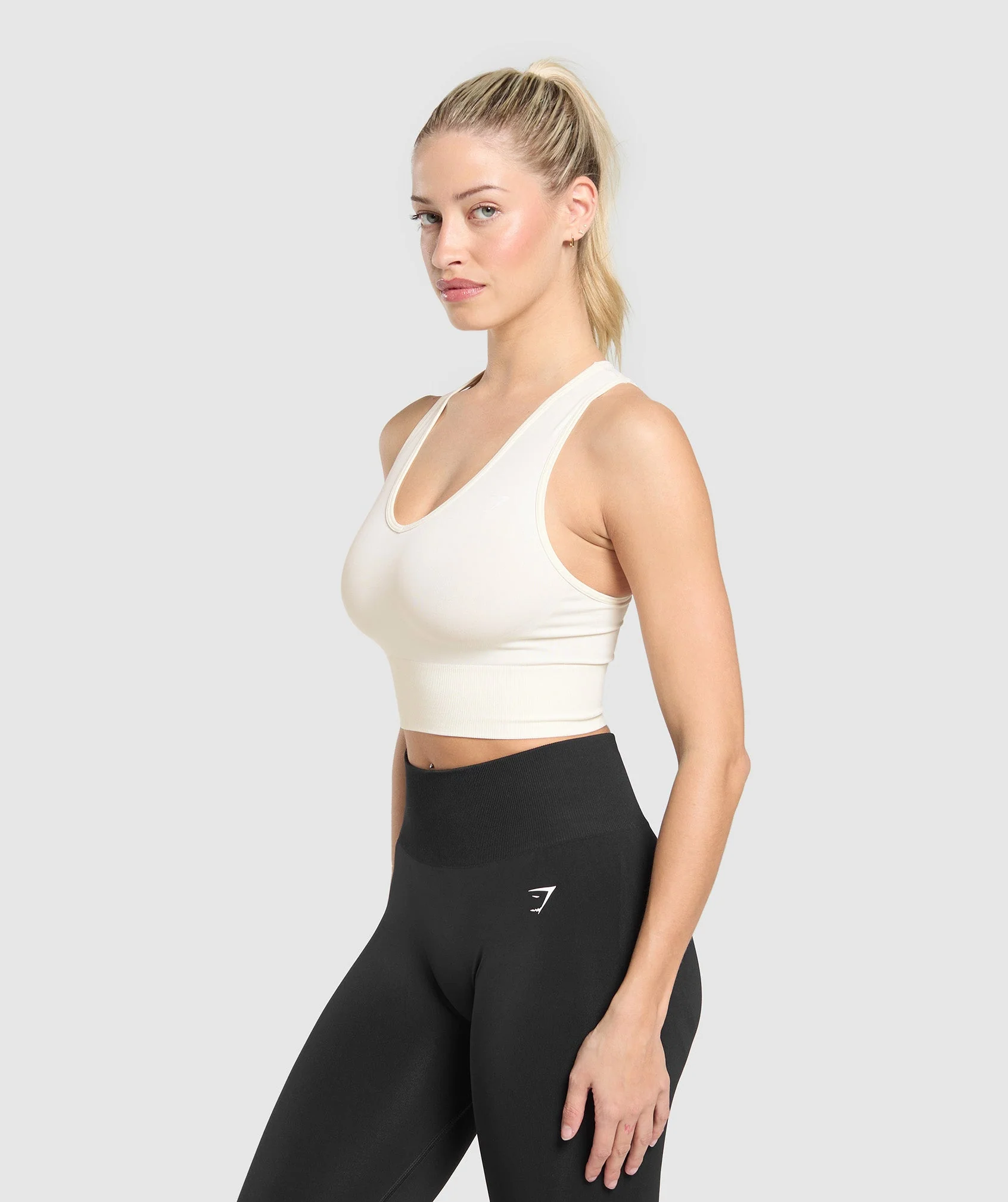 Gymshark Everyday Seamless Crop Tank - Soft White - Image 3