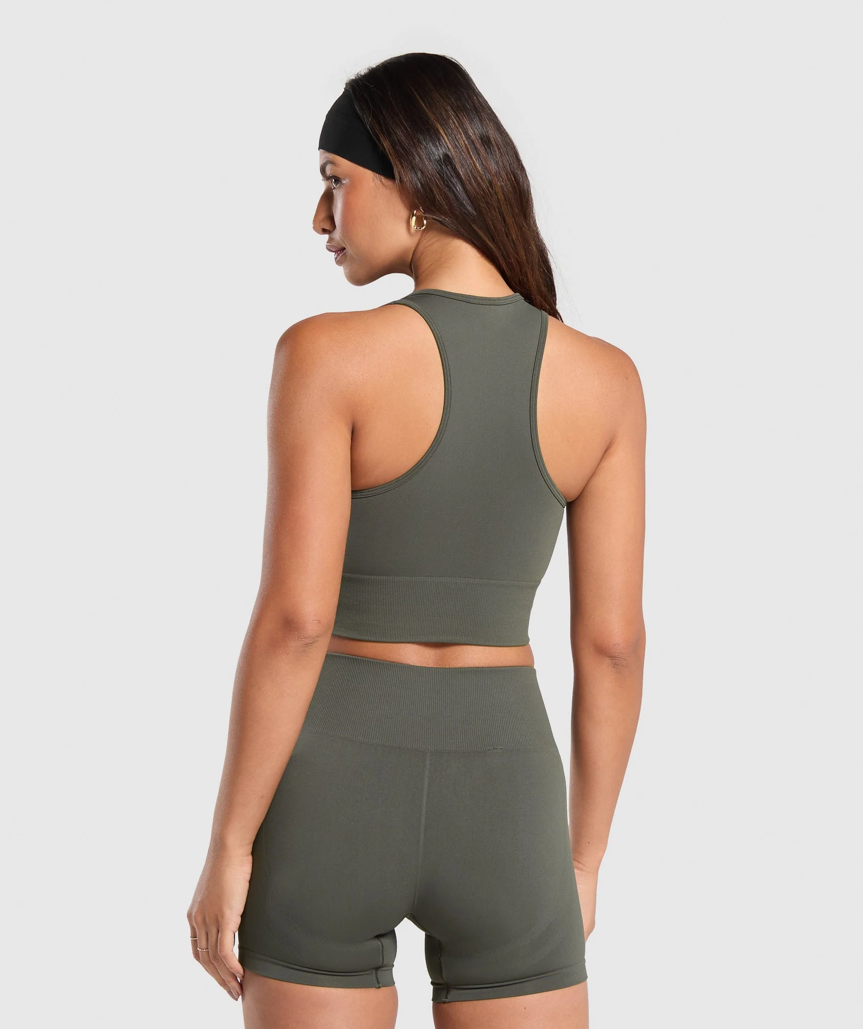 Gymshark Everyday Seamless Crop Tank - Strength Green - Image 2