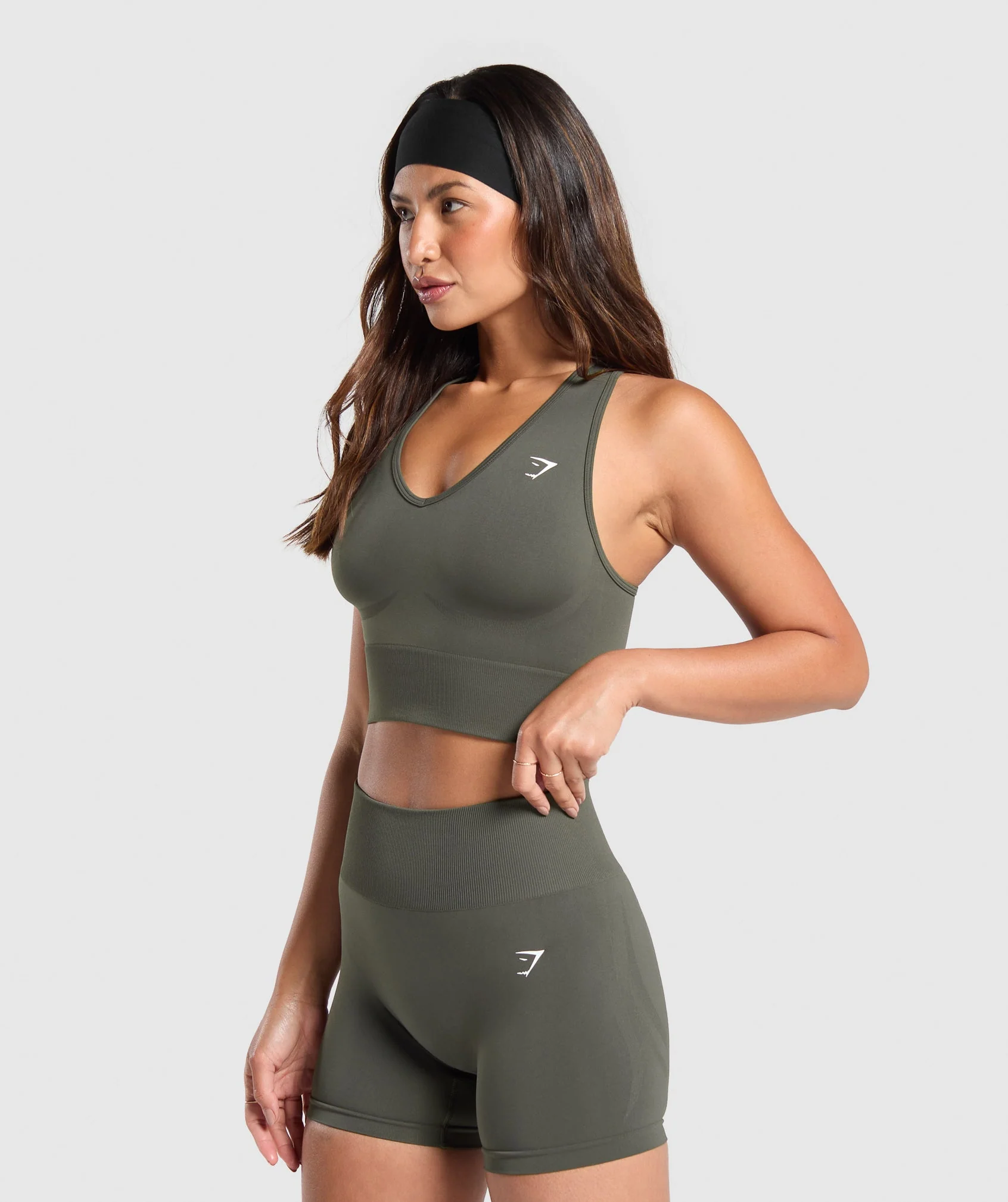 Gymshark Everyday Seamless Crop Tank - Strength Green - Image 3