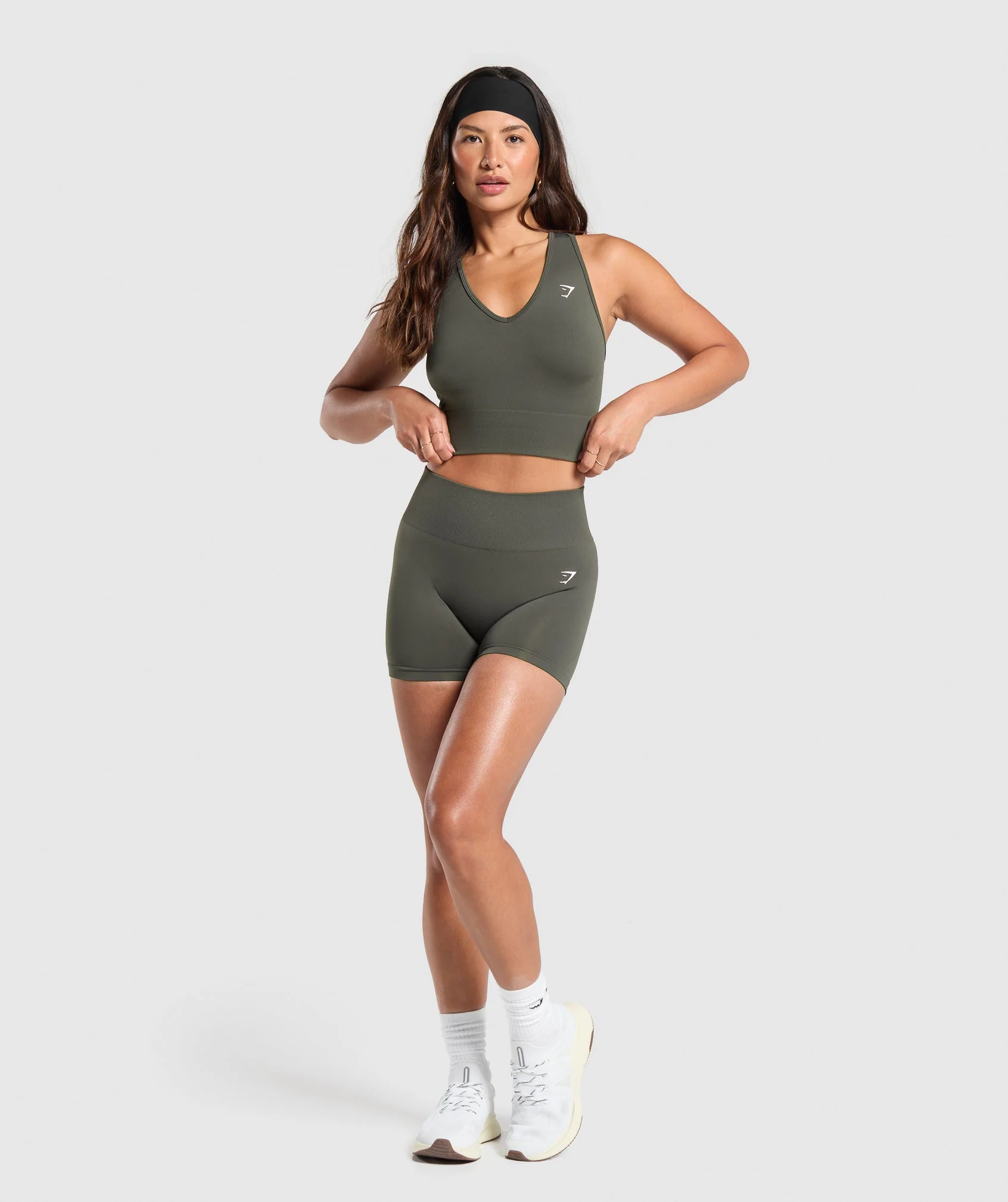 Gymshark Everyday Seamless Crop Tank - Strength Green - Image 4