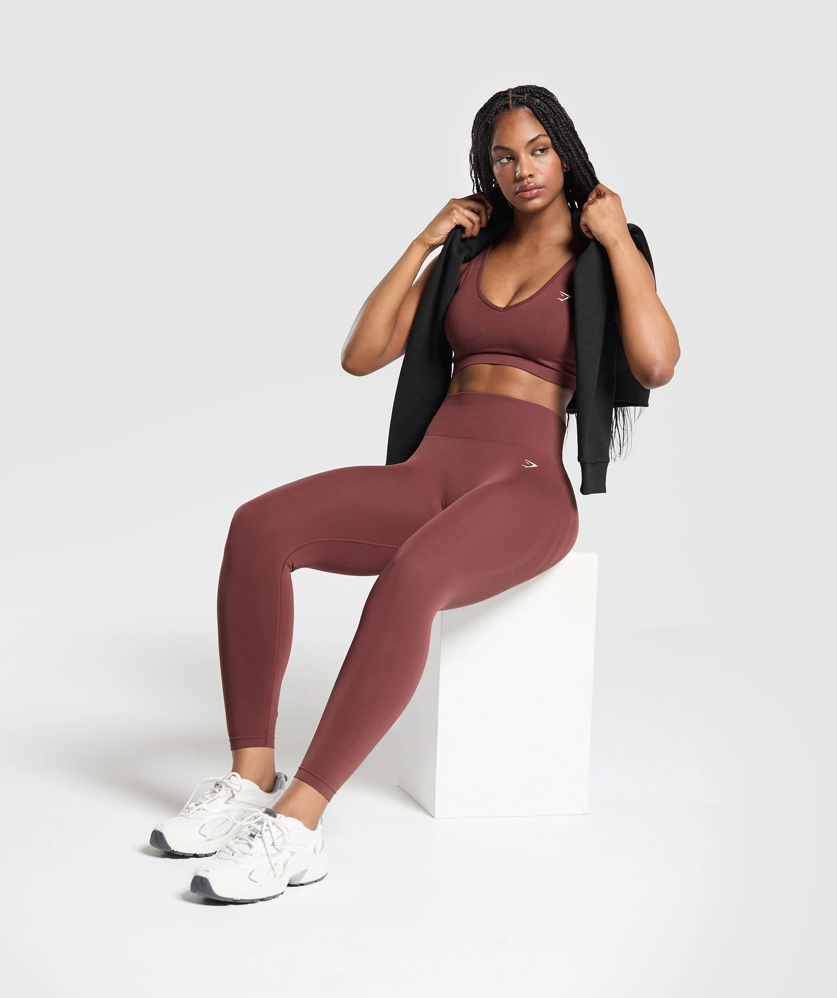 Gymshark Everyday Seamless Leggings - Burgundy Brown - Image 6