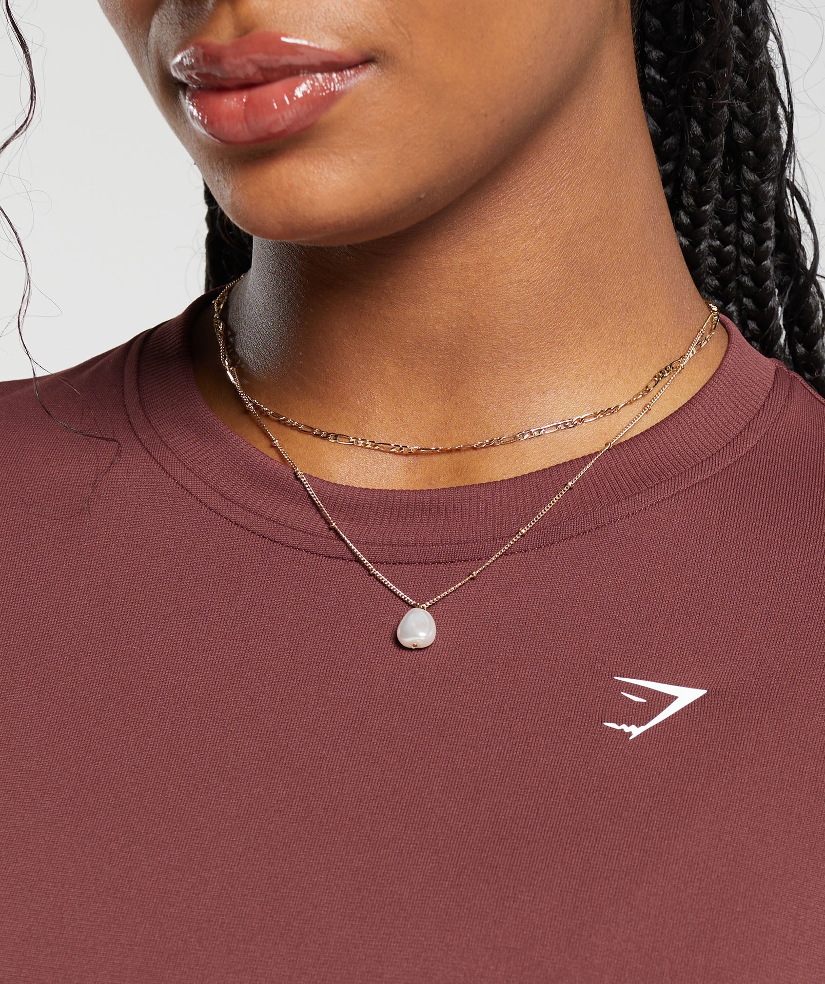 Gymshark Everyday Seamless Long Sleeve Top - Burgundy Brown - Image 5