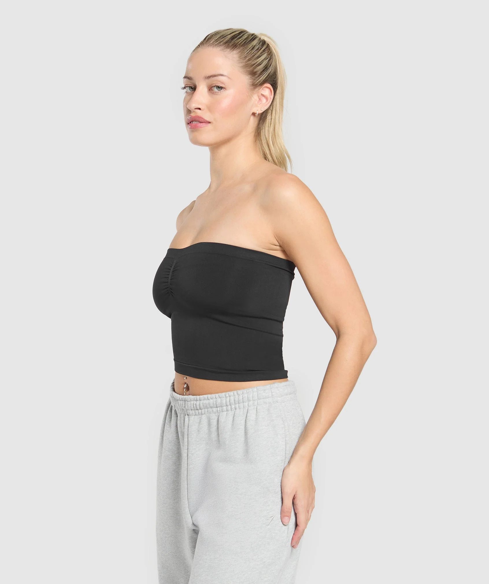 Gymshark Everyday Seamless Midi Tube Top - Black - Image 4