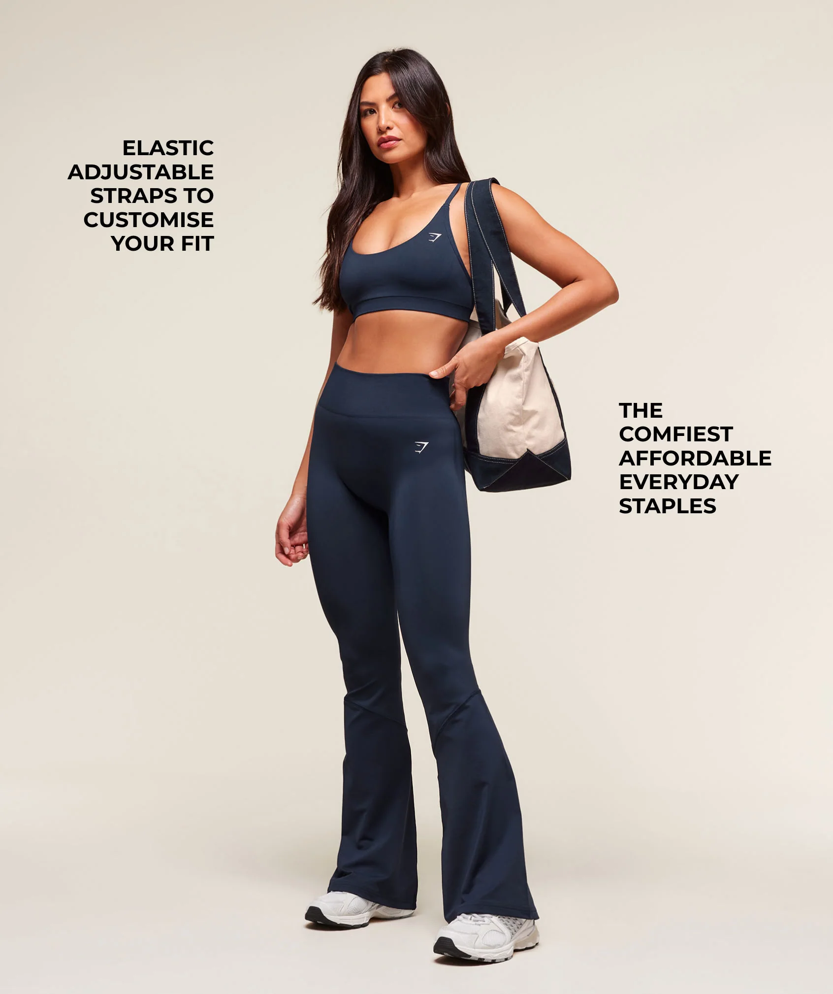 Gymshark Everyday Seamless Racerback Sports Bra - Navy - Image 2