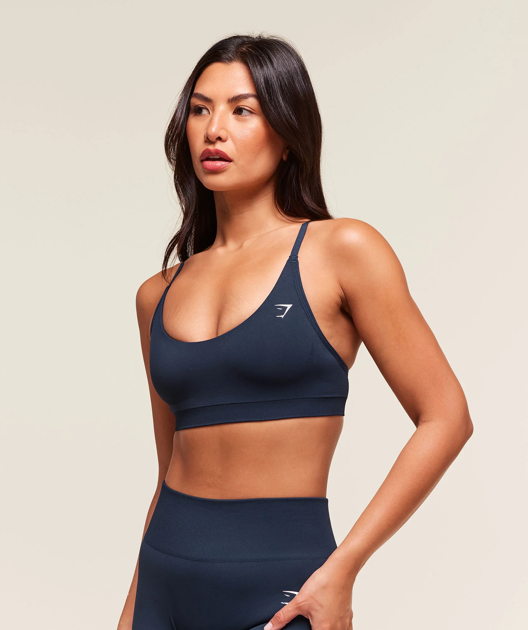 Gymshark Everyday Seamless Racerback Sports Bra - Navy - Image 4