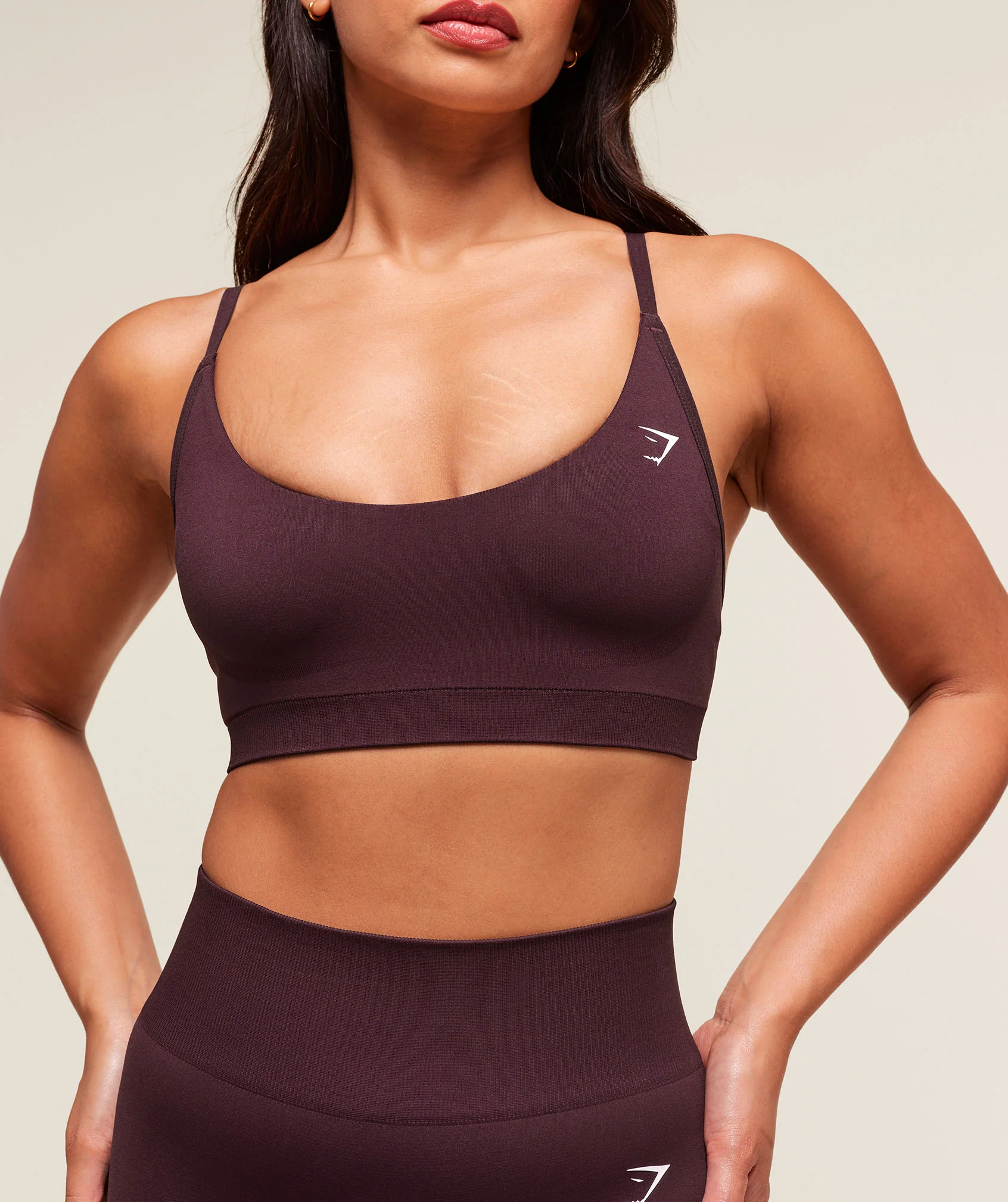 Gymshark Everyday Seamless Racerback Sports Bra - Cherry Purple - Image 5