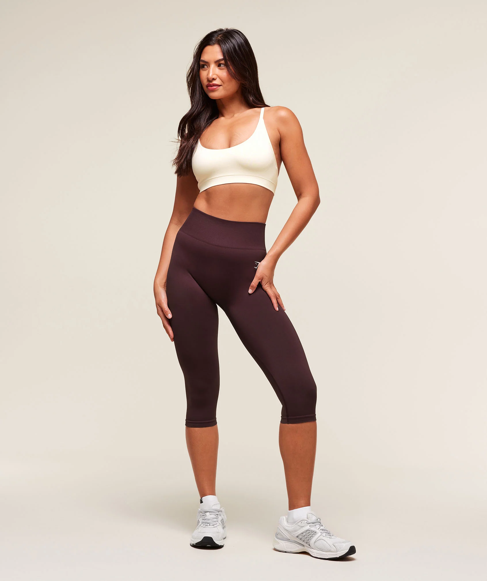 Gymshark Everyday Seamless Racerback Sports Bra - Soft White - Image 6
