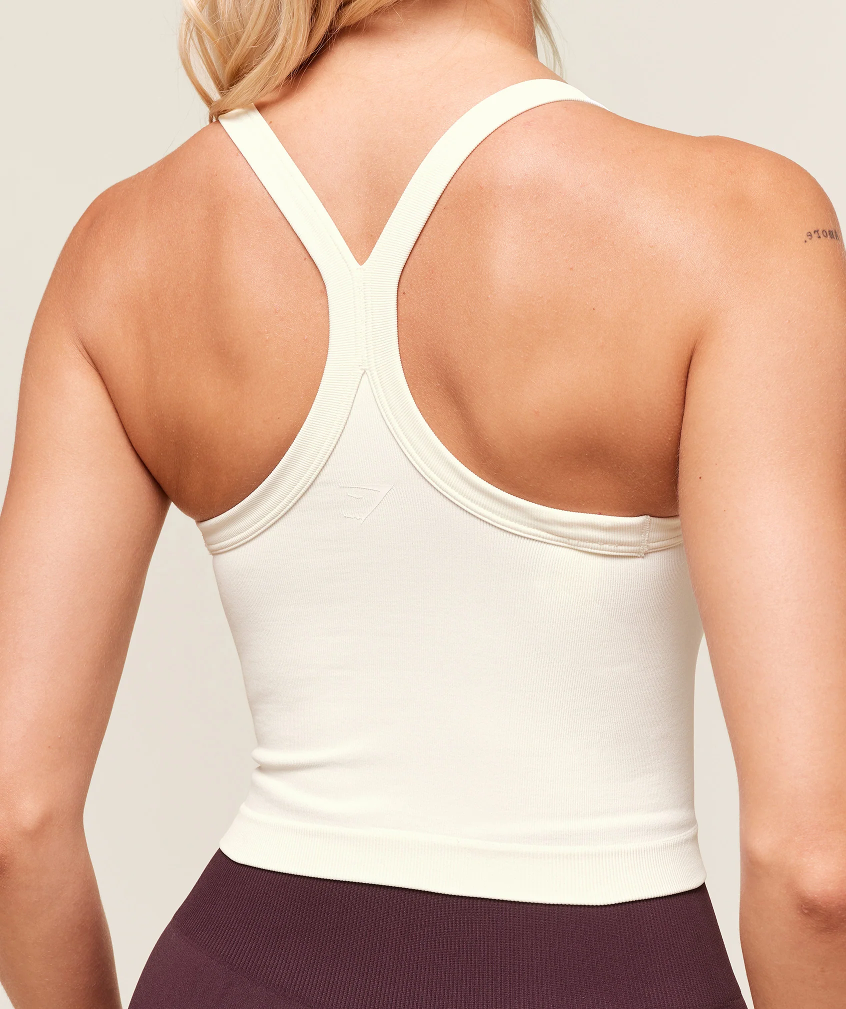 Gymshark Everyday Seamless Ribbed Midi Top - Soft White - Image 4