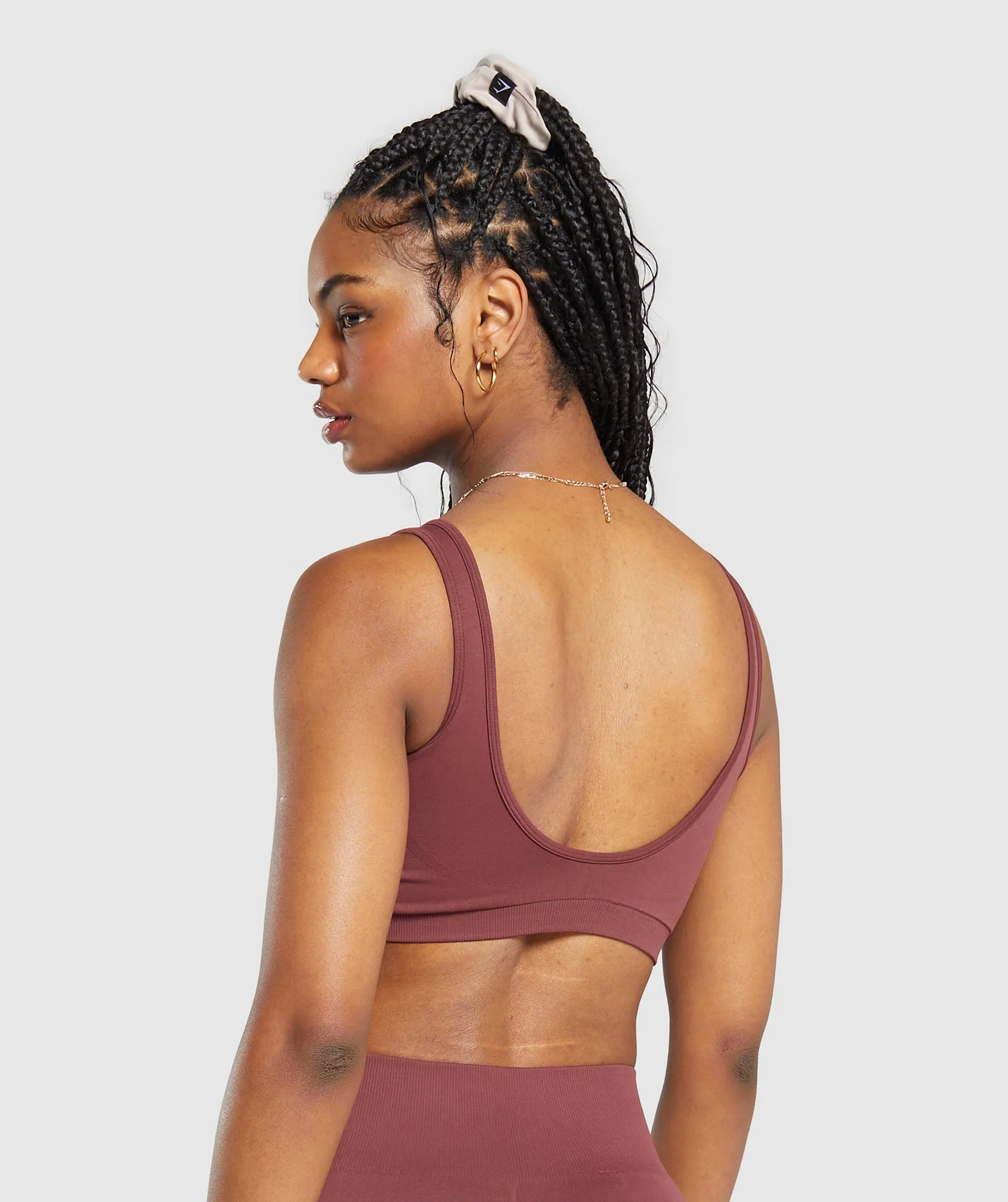 Gymshark Everyday Seamless Sports Bra - Burgundy Brown - Image 2