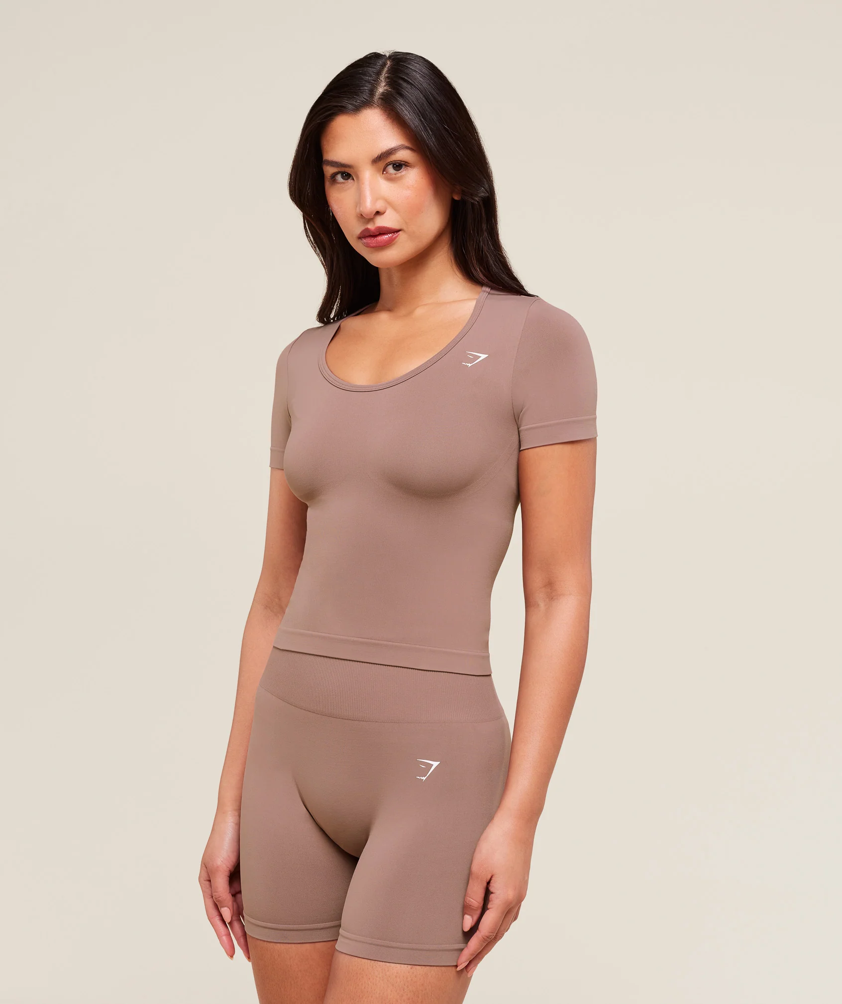 Gymshark Everyday Seamless Tight Fit Crew Neck Tee - Chestnut Pink - Image 3
