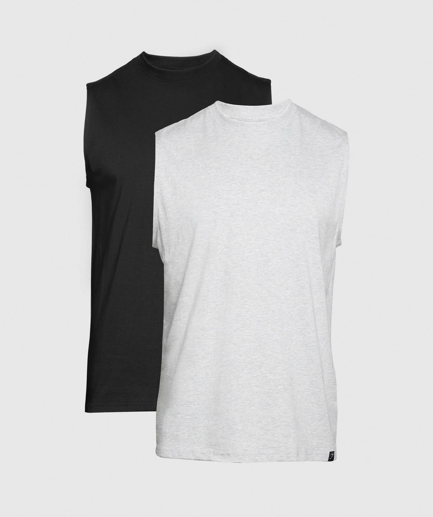 Gymshark Everyday Tank 2 Pack - Black/Light Grey Core Marl - Image 12