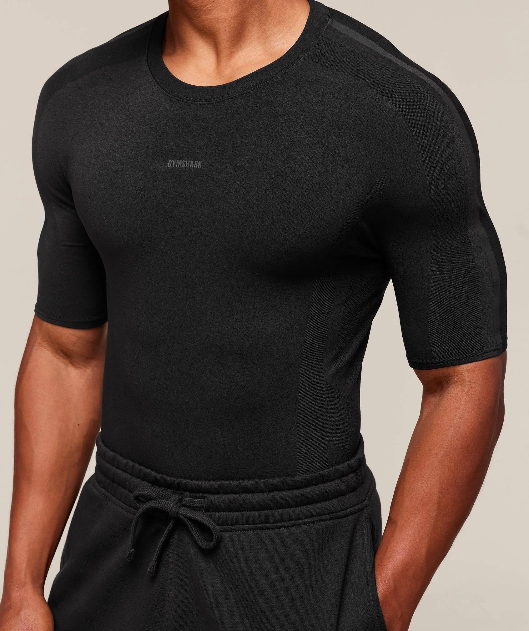 Gymshark everywear Warp Knit T-Shirt - Black - Image 4