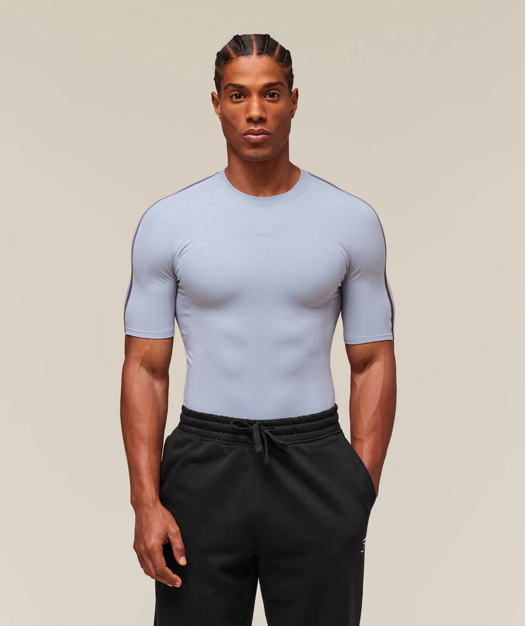 Gymshark everywear Warp Knit T-Shirt - Pale Blue
